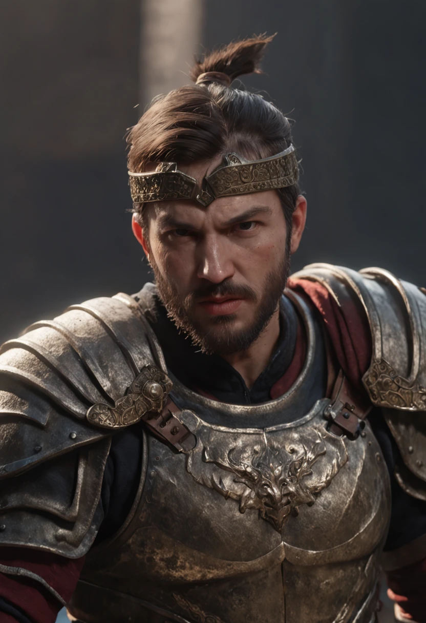 (Professional 3d rendering: 1.3) af (Realistic: 1.3) The world's most beautiful art photo, Smooth function, Spartan hero, ((Epic hero fantasy Spartan armor man angry hero looks short hair, short beard and fierce expression in pose dynamic, no helmet, fantastic location, war environment and confusing)), 8K full body unit rendering, action shot, skin pore, very dark lighting, heavy shading, detailed A, Detail Face, (vibration, realistic photography , realistic, dramatic, dark, sharp focus, 8K), (复杂:1,4), decadent, (high detailed:1,4), digital painting, octane rendering, seasons art, concept art, Smooth, sharp focus , illustration, From the germ of art, (loish:0.23), wlop ilya kuvshinov, and Greg Rutkowski and Alphonse Mucha Gracias, (global lighting, studio light, light volume), very heavy rain, floating particles, lotr, fantasy , business, Integeresbian body, ((Dark and old city background: 1.3)),CGSesocieda,art stations