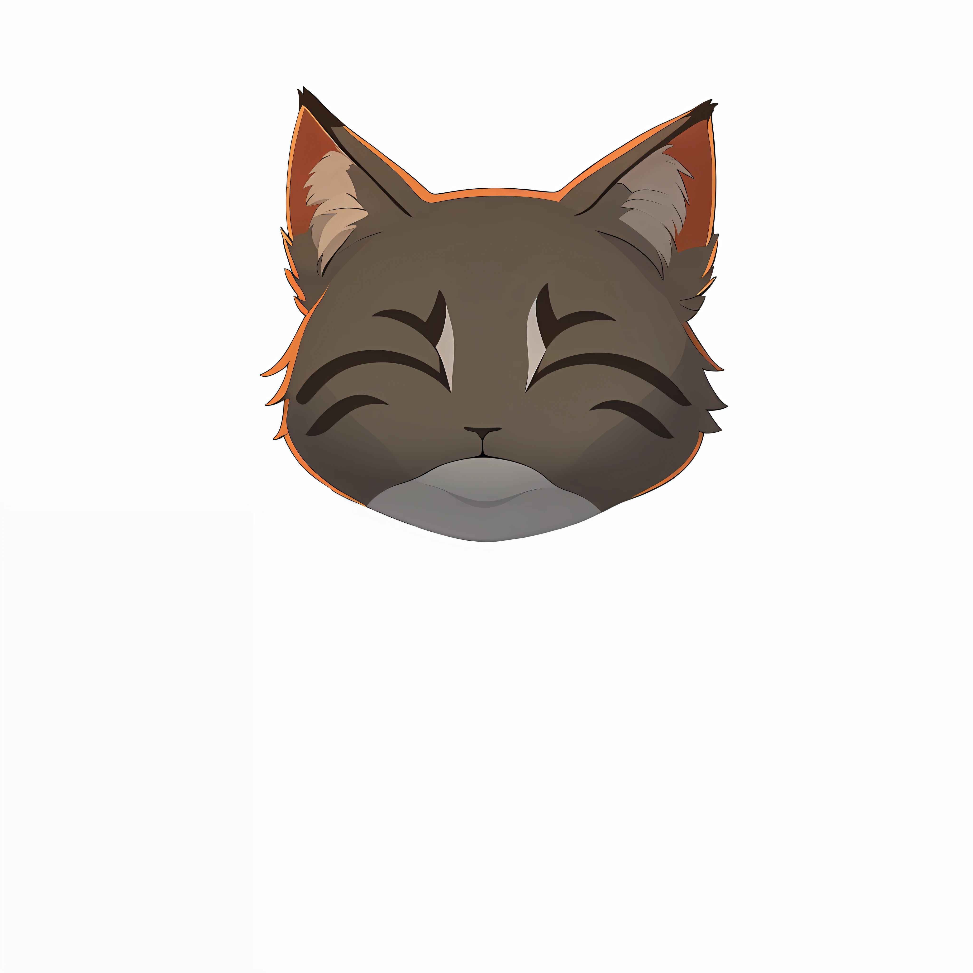 There's a cat with a sad look on his face, cat head, gato anime, sem linha, Ashfur de gatos guerreiros, Sora como um gato, quanto ele faz, gatos guerreiros, sem texto, warrior cats fan art, rabo de cavalo, rosto bonito claro, gato anime realista, gato do vazio, illustration of a cat, Bigodes HQ