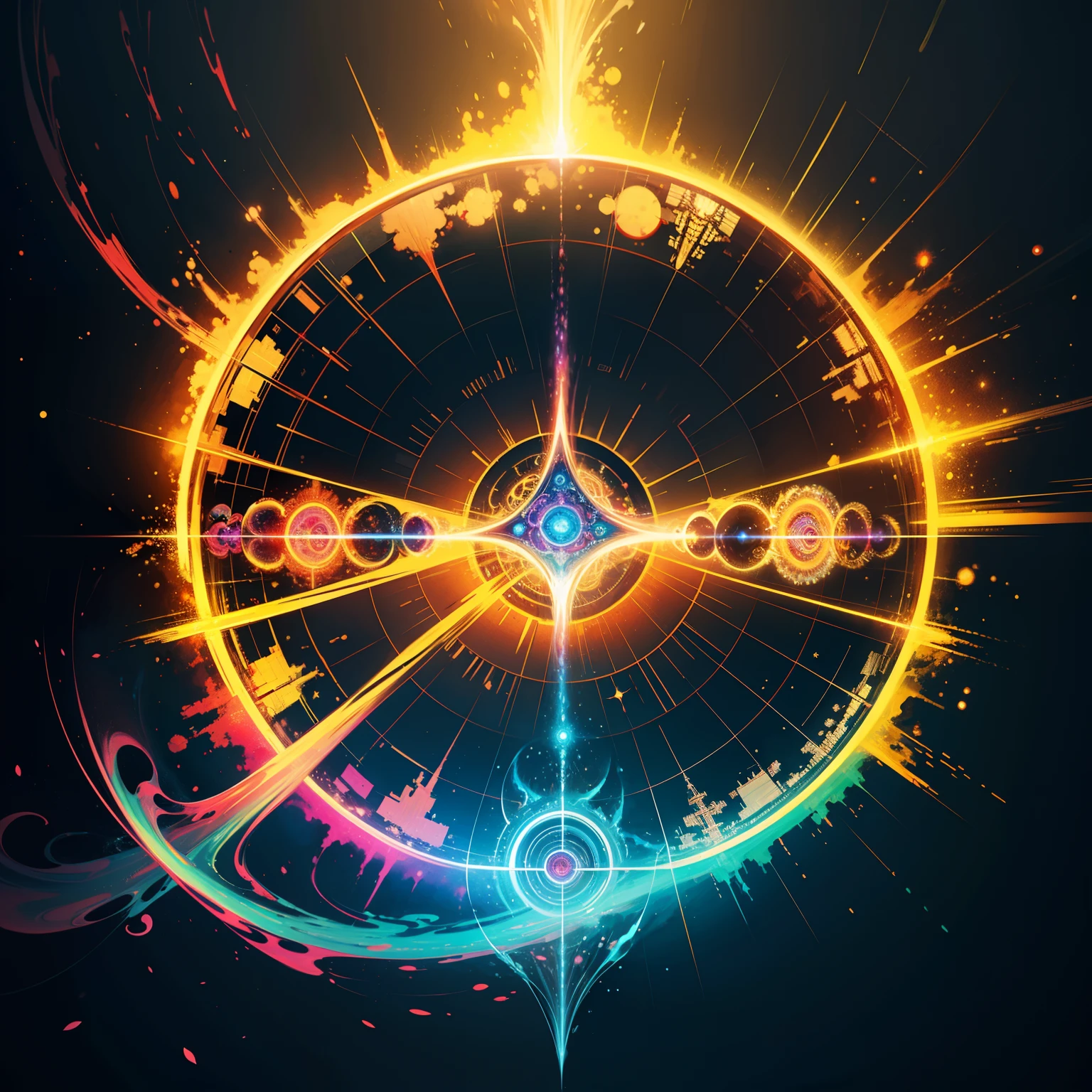 impactante imagen de realismoagico, de la fusion niclear enel centro del Sol, representado fntasticamente co.oalgo jermoso, geometria sagrada, energia, energia espiritual,.mandalas fractales, fusion nucleardelsol, obra hermosamente detallada, surrealismo magico, anime profesional, arte fractal, arteoficial, arte digital,.chromatismo, armonia, mistico, potente, energia y ciencia del alma