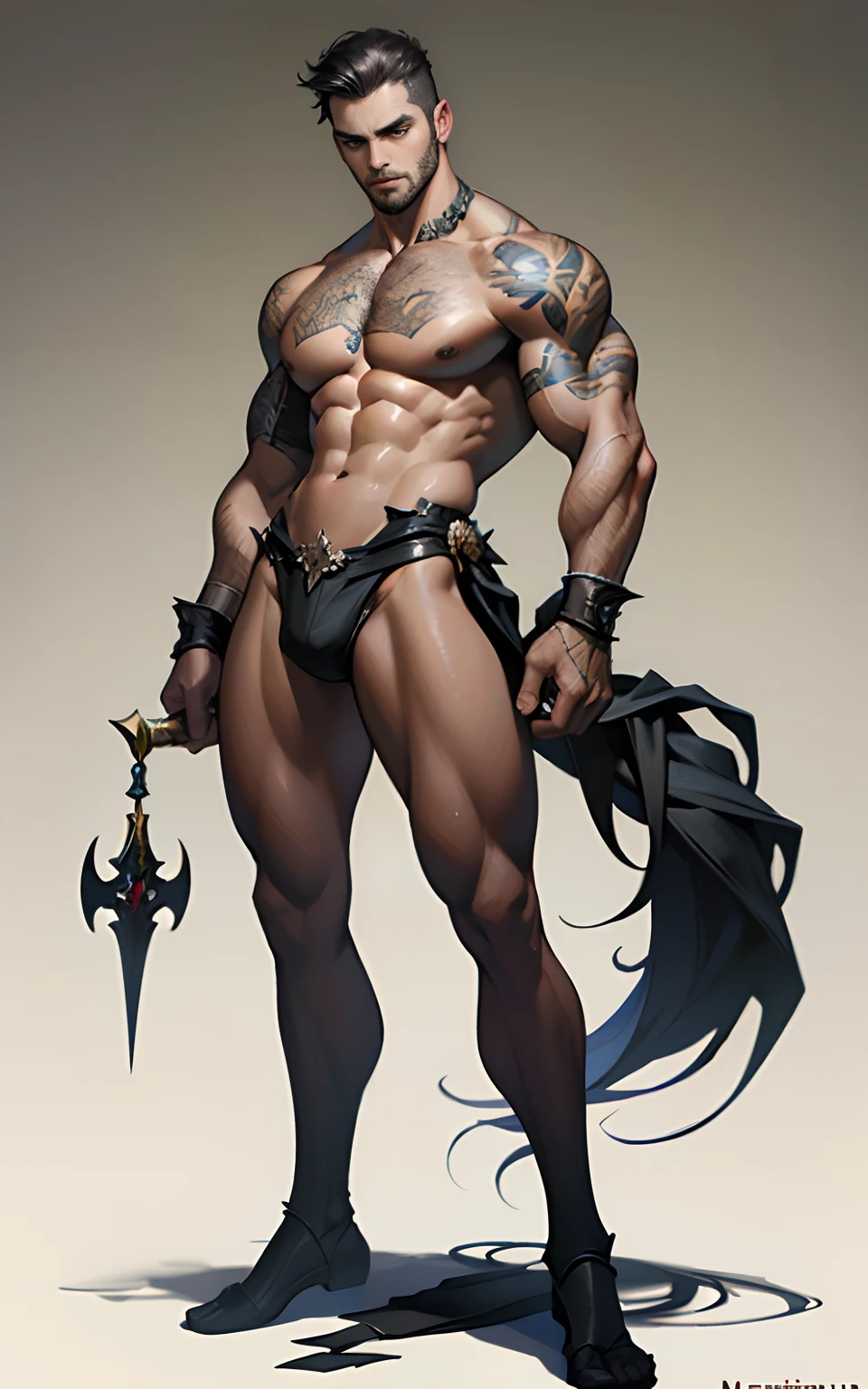 A naked muscle male ,,ass,fantasy, intricate, elegant, digital painting, trending on artstation, concept art, sharp focus,