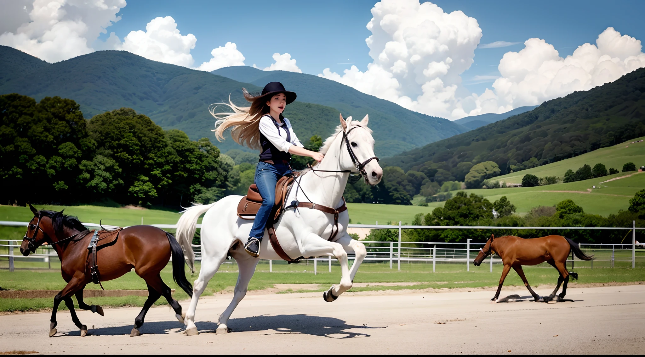 Cavalos na natureza