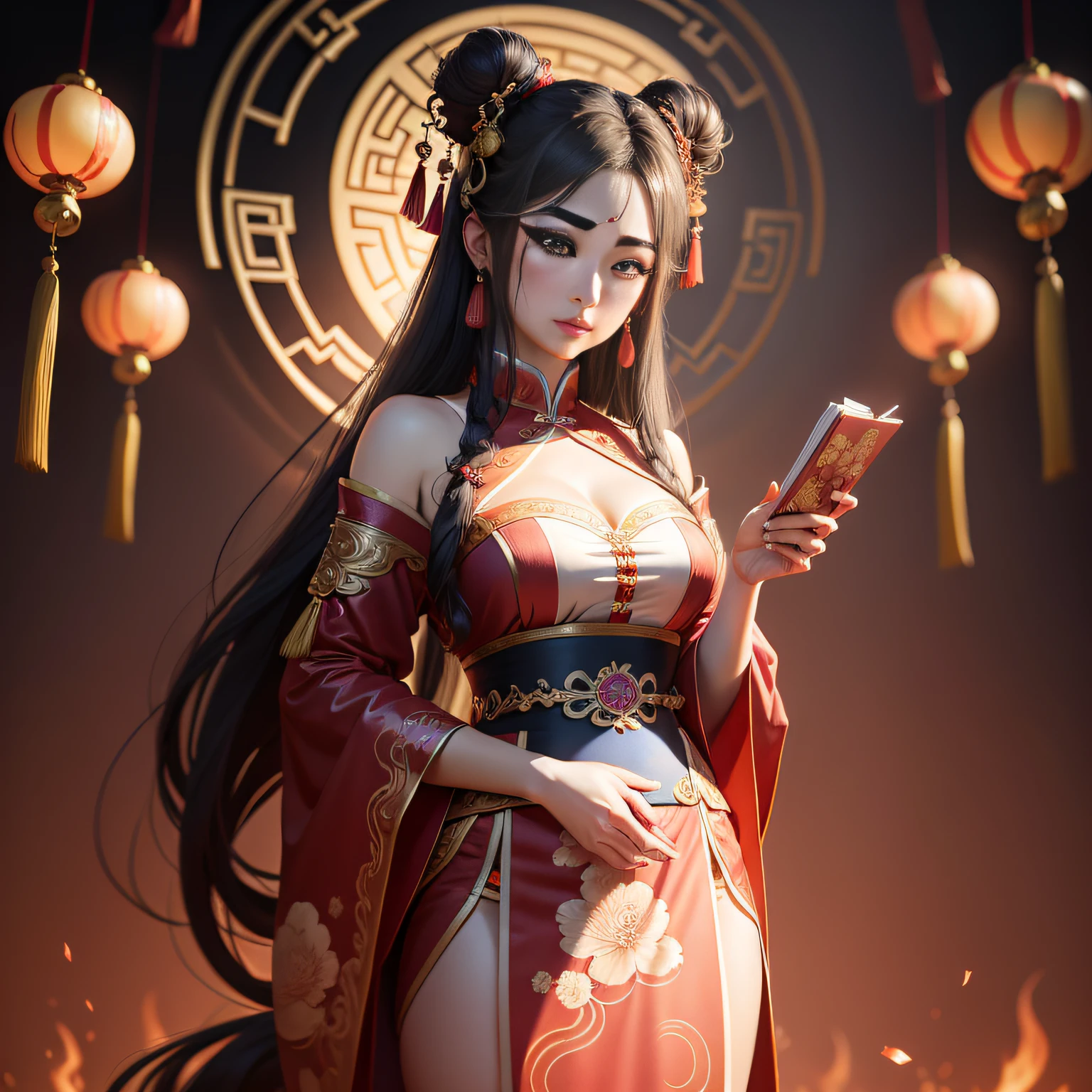 tmasterpiece,A high resolution,8K,absurd res,Complex scenes,Detailed content,CG animation,Chinese mythological background,From the Chinese mythological story Qixi Festival,