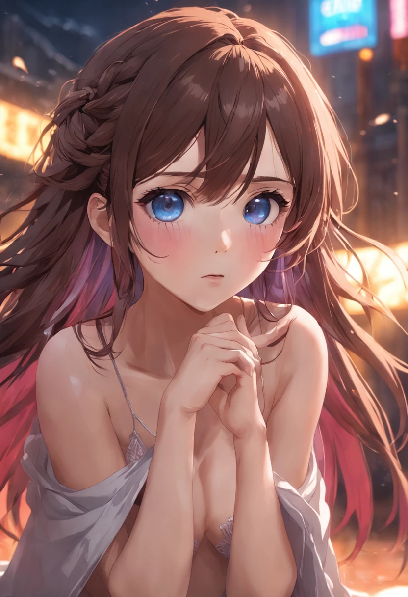 (8k, RAW Photo, Best Quality, Masterpiece:1.2), Ultra Detail, Super Resolution, (Realistic, Realistic Photo:1.37), Portrait, Professional Photo, Extremely Detailed and Beautiful, amazing and detailed, huge file size, official art, highly detailed CG unity 8k wallpaper, highly detailed beautiful girl, highly detailed face, highly detailed eyes, highly detailed skin, highly detailed fingers, highly detailed nose, very detailed detailed mouth , perfect anatomy, highly detailed background, highly detailed clothes, 1girl,  girl, cute girl, realistic body, petite, fair skin, glowing skin , slender proportions,　A slight smil，Sexy and feminine，Bed room, medium breasts,