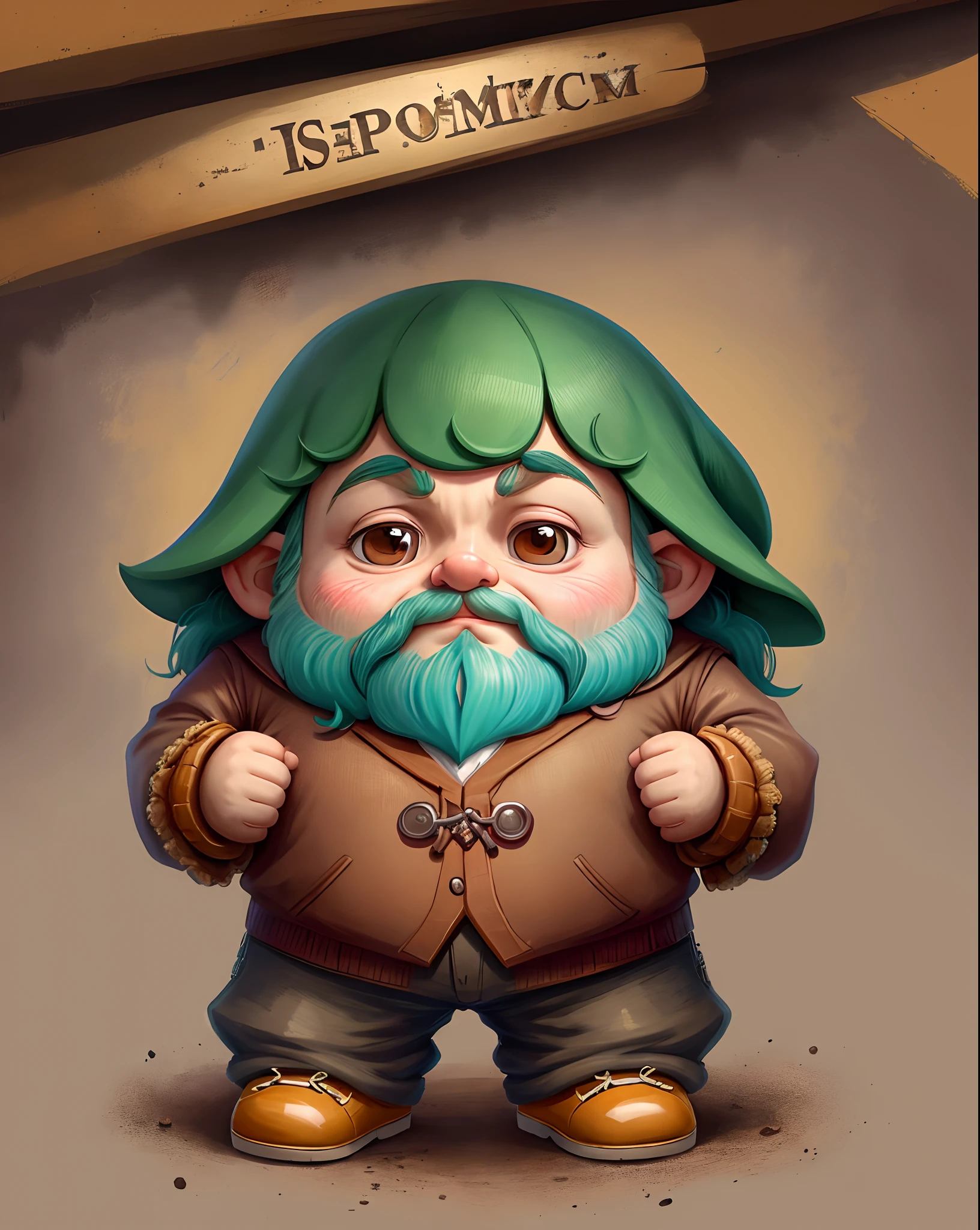 Por favor, Create a high-definition image of a charming gnome, with crisp details and vibrant colors. Make sure the gnome is in a magical environment, como um jardim misterioso, and may his expression be friendly and endearing. The image must be at least 1920x1080 pixels in resolution."