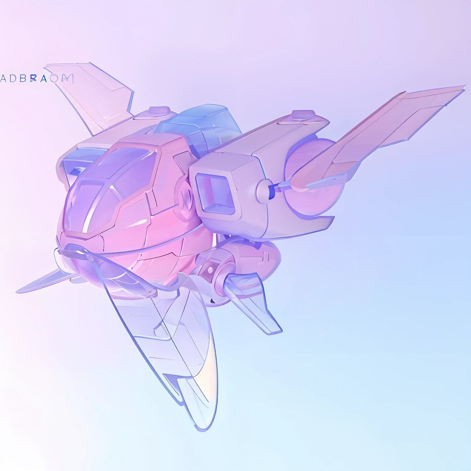 Close-up of an airplane flying in the sky，The background is pink and blue, pastel faded effect, Light gradient, pastel gradients, pastel color gradients, soft gradient texture, pale gradients design, pink and blue gradients, light iridescent color, colorful pastel, background pastel, Gradient background, Color gradient, Gentle background, Gradient color，Do not display letters in the upper left corner，The whole should have texture