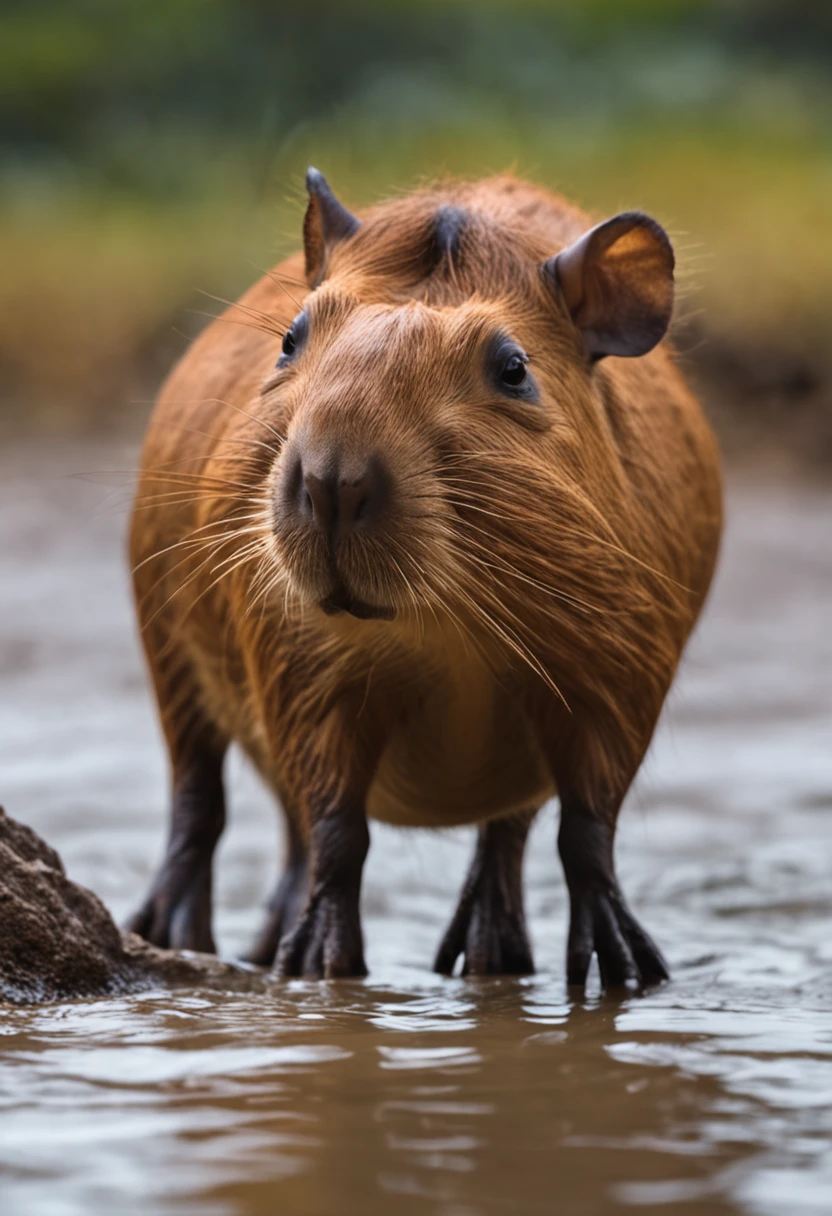 capivara; Charismatic; Felpudo; Feliz; gordo, 8K, super detail, ccurate, best quality