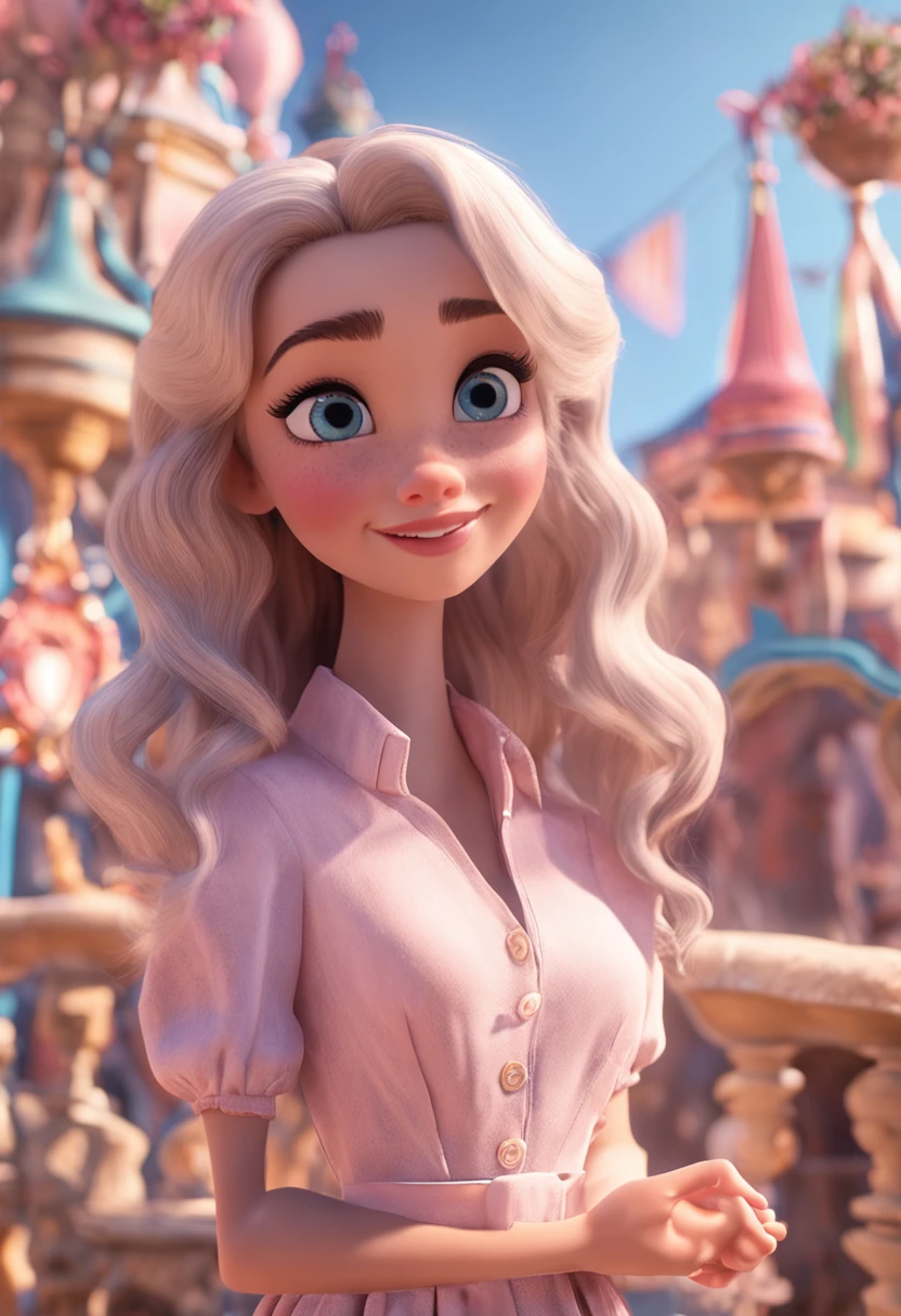 "(best quality,ultra-detalhado,Realistic:1.37),3D rendering,illustration,design de personagens,cabelos curtos e escuros,belos olhos detalhados,Wearing white caps,Estilo Pixar,morena homem pardo,tocando cavaquinho no palco da Disney,atmosfera animada,vivid colors,luzes de palco,expression joyful"