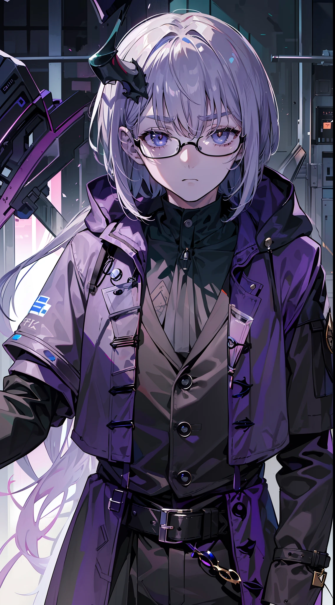 Masculine face((Highest Quality, masuter piece, in 8K, Finely written, Hanging eyes,Thin hanging eyebrows,Adult male face drawn in detail,Please wear detailed glasses,pixiv,a cool)),expressioness((a cool))
cool expression