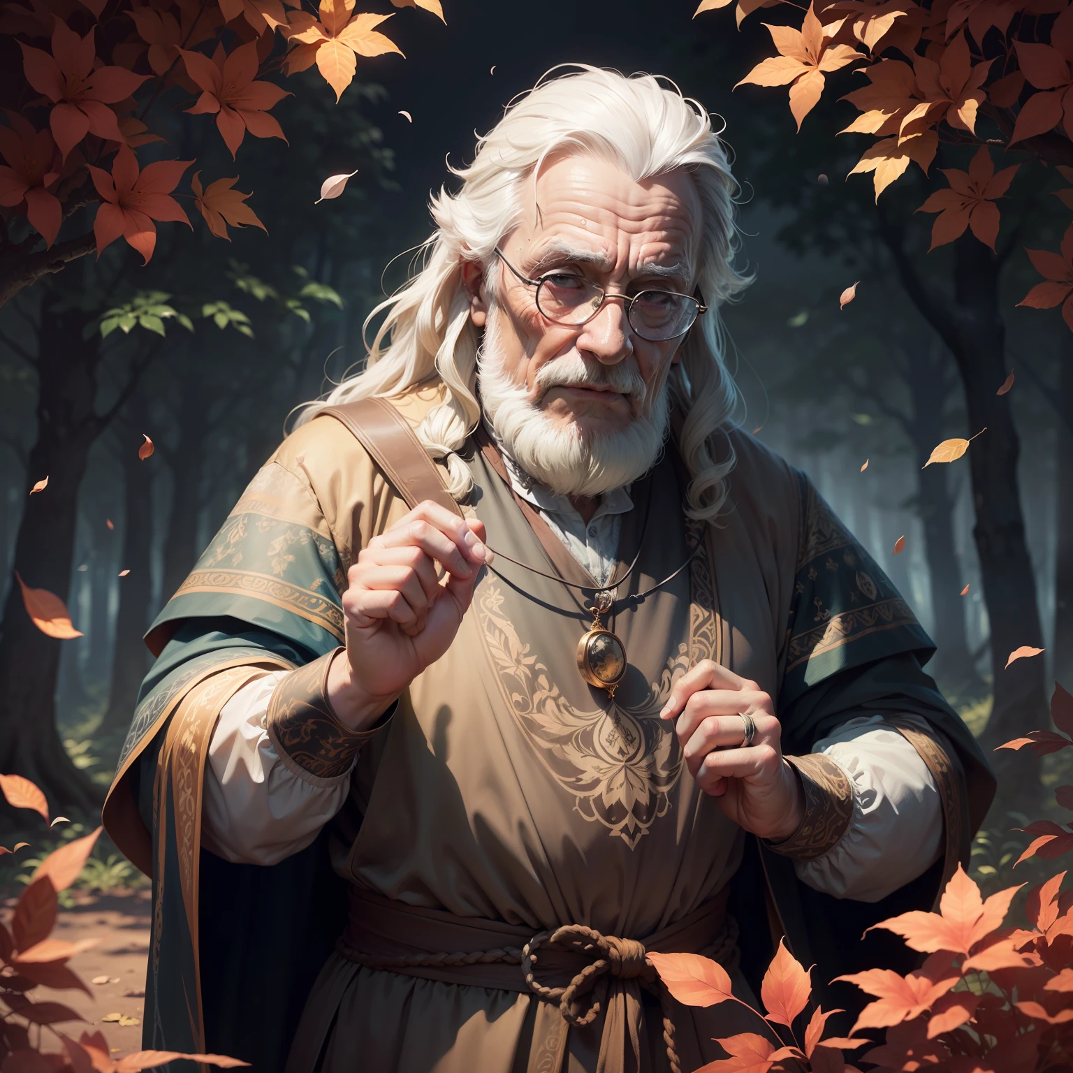 X XT60FP Criar Prompts Copiar Prompts Masterpiece, best quality, (Muito detalhado CG unidade 8k papel de parede) (best quality), (best illustration), (Melhores Sombras) A wise old man in a medieval forest, delicate leaves of multicolored petals falling into the air, radius strokes, ultra detalhado,