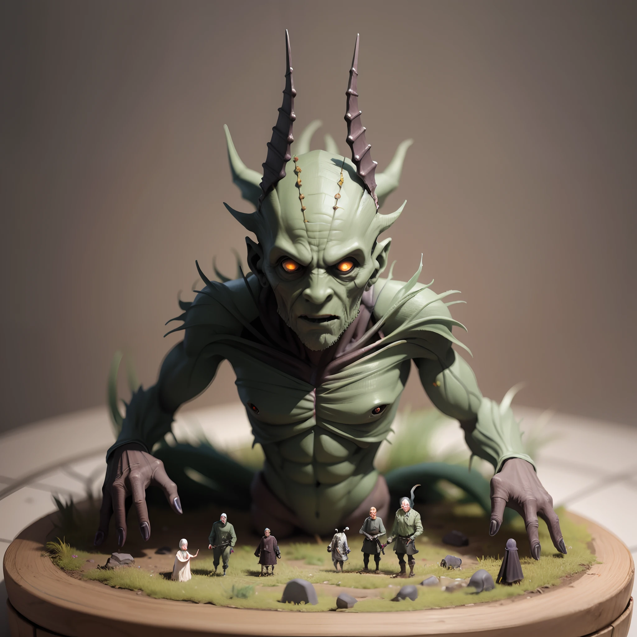 highres, masterpiece, humanoid Spooky creatures, diorama, figure,