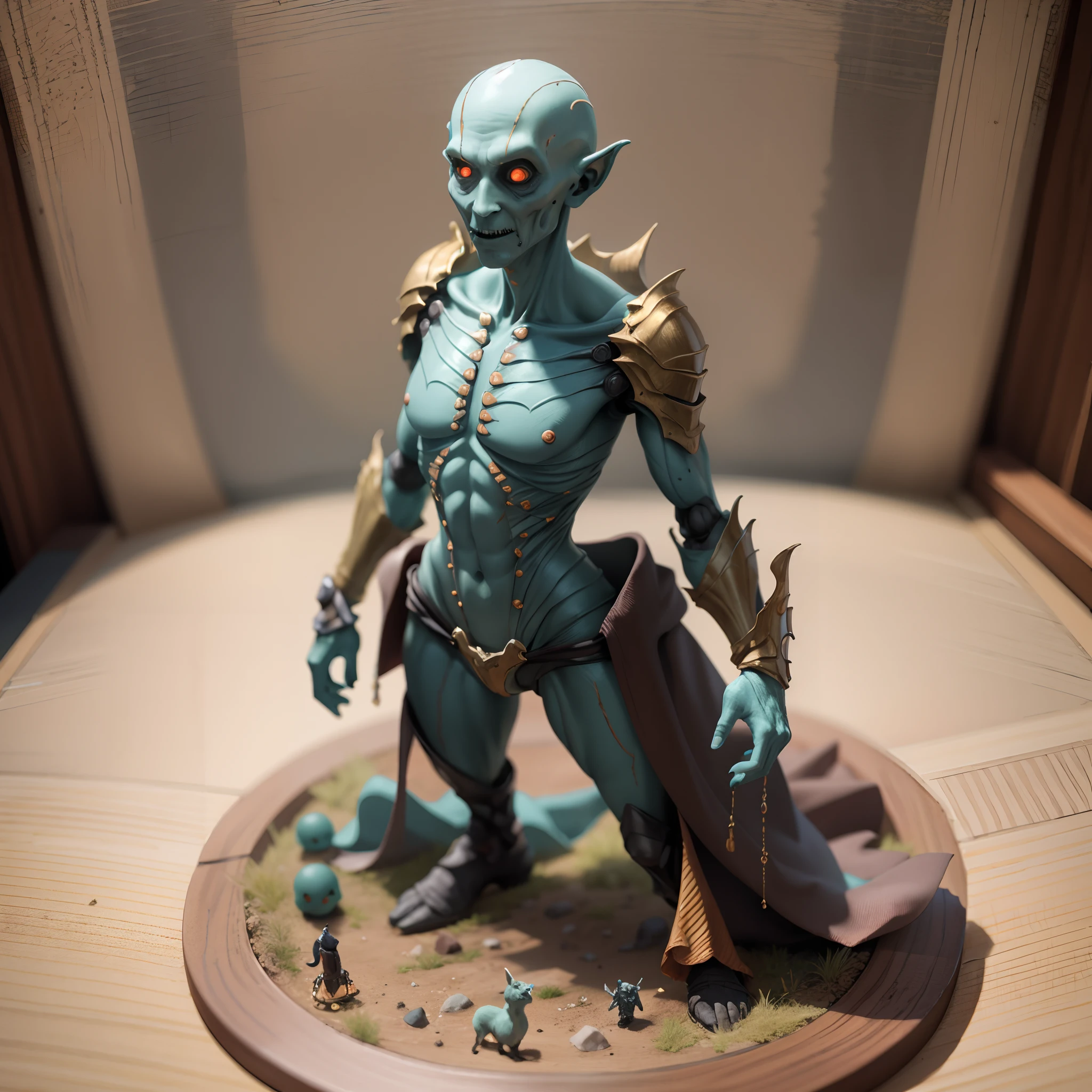 highres, masterpiece, humanoid Spooky creatures, diorama, figure,