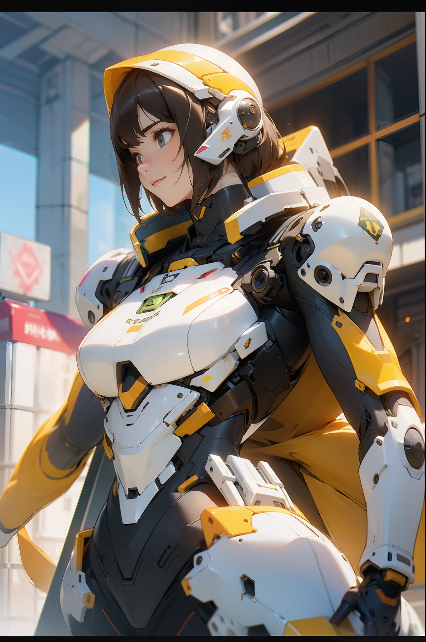 ((Best quality)), ((Masterpiece)), (Very detailed:1.3), 。.3D, Shitu-mecha, 2 Beautiful woman in victory pose, In the forgotten war,Her pink mech is in the ruins of a city, Ancient technology, hdr (HighDynamicRange), Ray tracing, NVIDIA RTX, Super resolution, Unreal 5, Subsurface scattering, PBR Texture, Post-processing, Anisotropic filtering, Depth of field, Maximum Acutance and Acutance, Many-Layer Textures, Albedo e mapas Speculares, Surface Coloring, Accurate simulation of light-material interactions, Perfect proportions, Octane rendering, twotonelighting, Low ISO, White balance, Rule of thirds, Wide aperture, 8K raw data, Efficient subpixels, Subpixel convolution, Luminous Particle, Light scattering, Tyndall effect