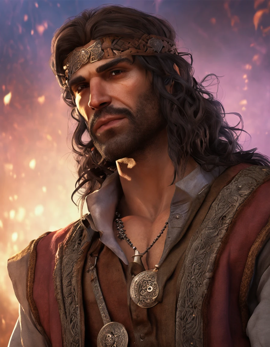 medieval gypsy for fantasy rpg. Handsome, friendly, sexy man
