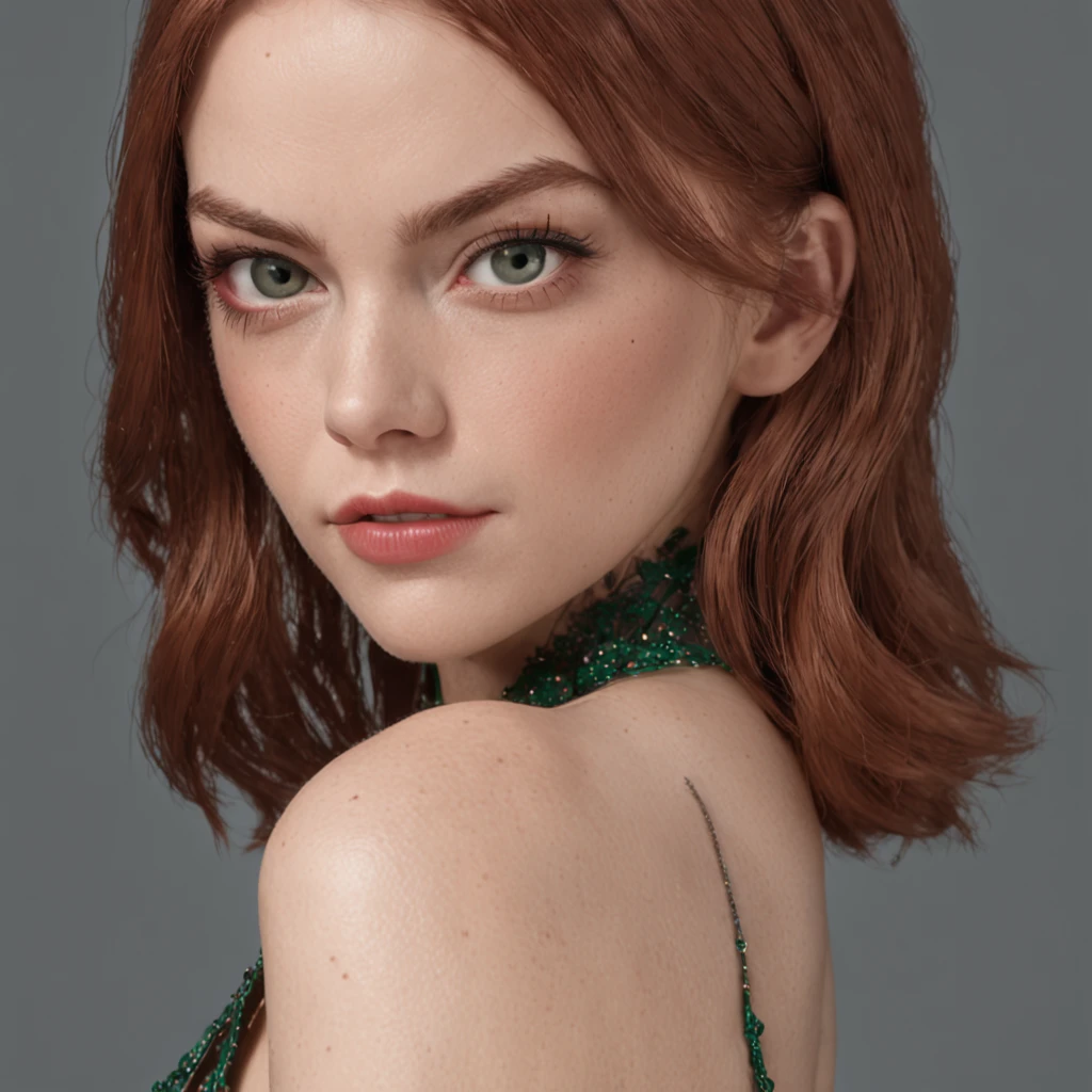 emma stone (obra-prima), (melhor qualidade: 1.0), (ultra high-resolution: 1.0), illustration detailed, 8k, 1girl, vestida com camiseta do Batman, rosto detalhado, rosto perfeito, olhos detalhados, olhos verdes, brilho dos olhos, cabelo detalhado, cabelo ruivo longo, destaques de cabelo, muito detalhado, 8k, luz suave, sardas, chubby, delineado, sombra, choker, red-lips