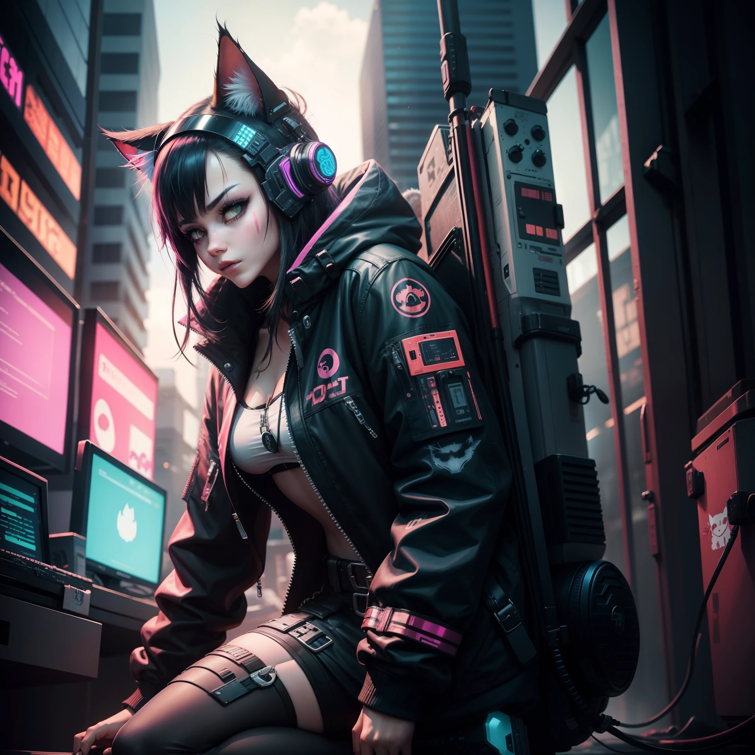 Cat cyberpunk