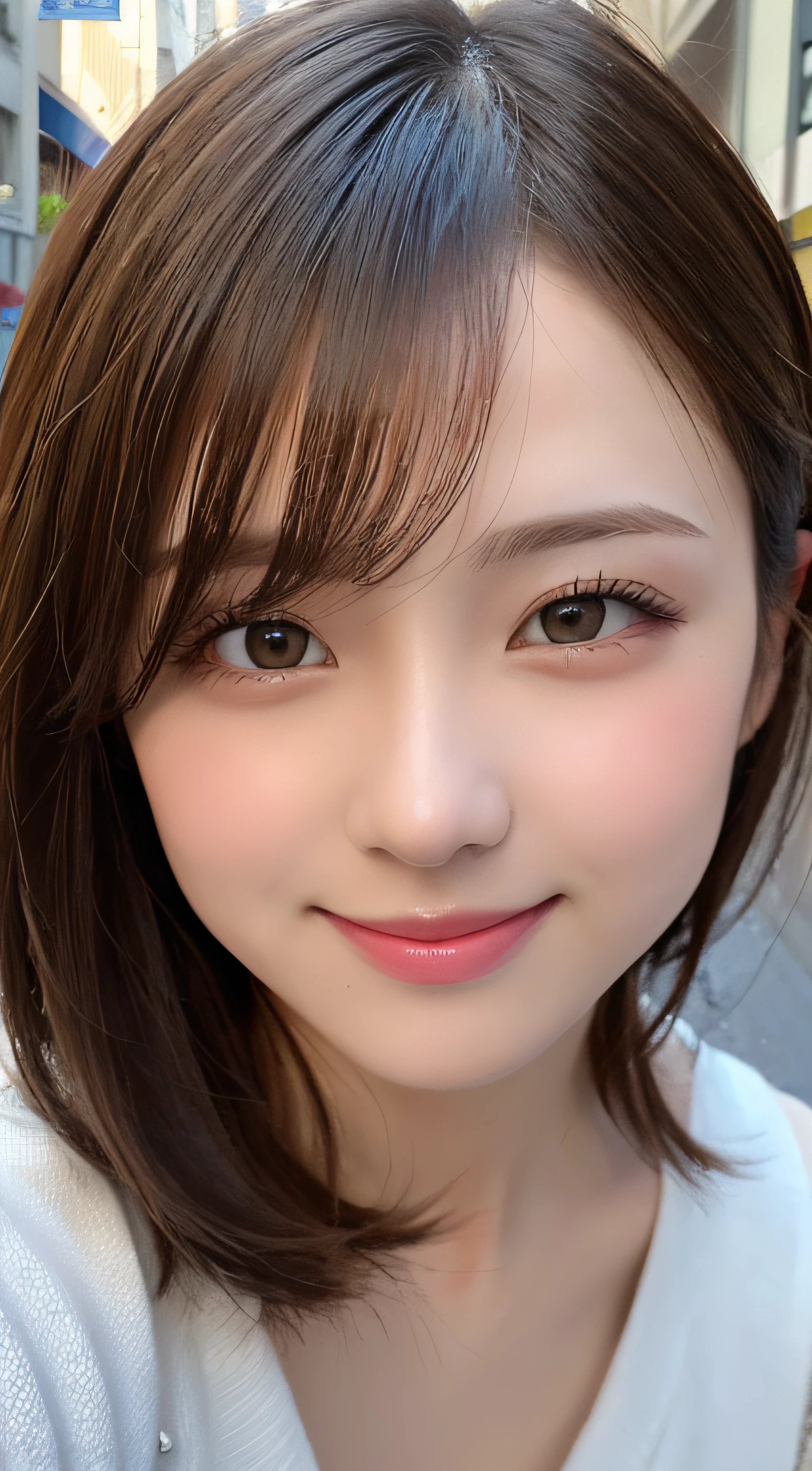 ((top-quality、8K、​masterpiece:1.3))、1girl in、Slim Abs Beauty:1.3、(Hairstyles Brown Hair Shortcuts、Colossal tits:1.2)、doress:1.1、Super fine face、Delicat eyes、二重まぶた、A smile、Home、Raw photo、Tank Tops、tits out、Sharp Eyebrows、japanes、cleavage of the breast、Slender beauty、Colossal tits、Sex slaves