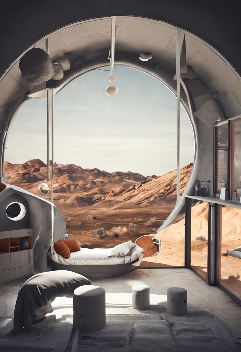 Develop an image of a modular and expandable lunar house, able to adapt to residents' needs over time. How this house would be built in independent modules and how they could be added or removed according to the needs of the occupants?