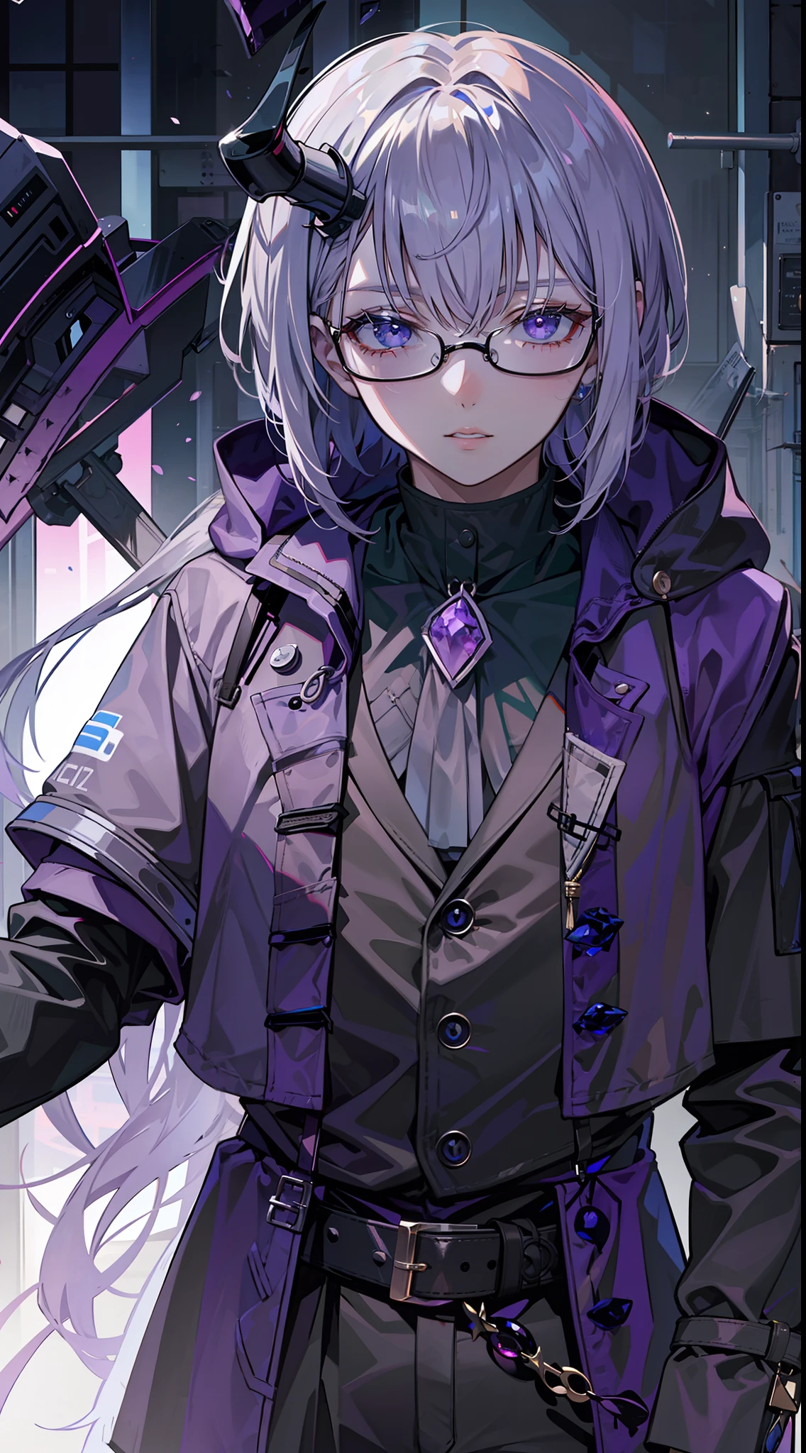 a choker,amethyst,scarf