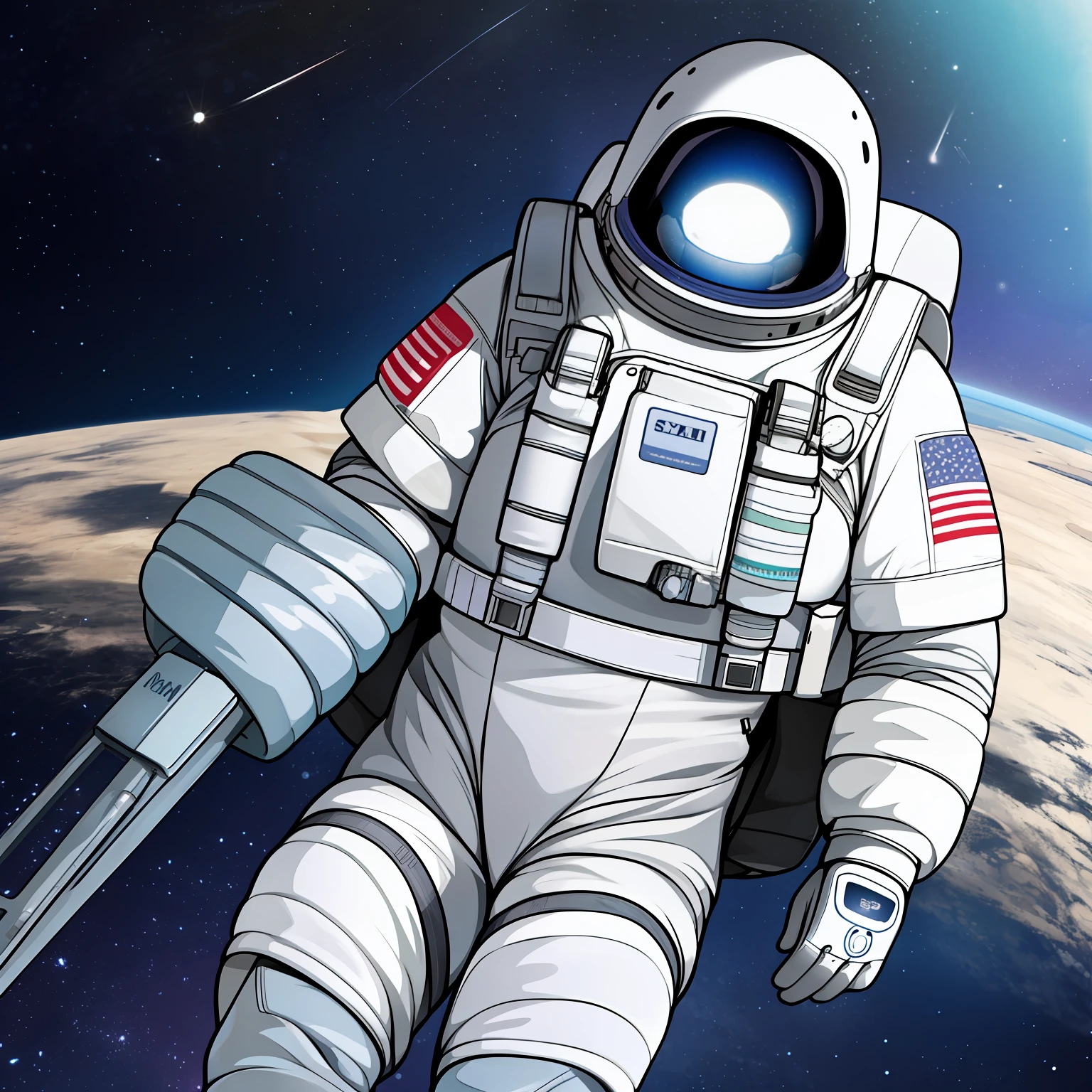Spacewalk，The astronaut，Moon，planet earth，Magnificent views