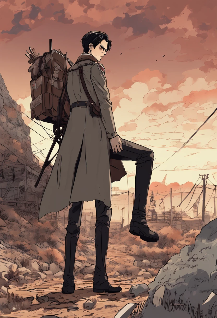 levi ackerman \(shingeki no kyojin\), best quality, ultra detailed, 1men, alone, Standing,