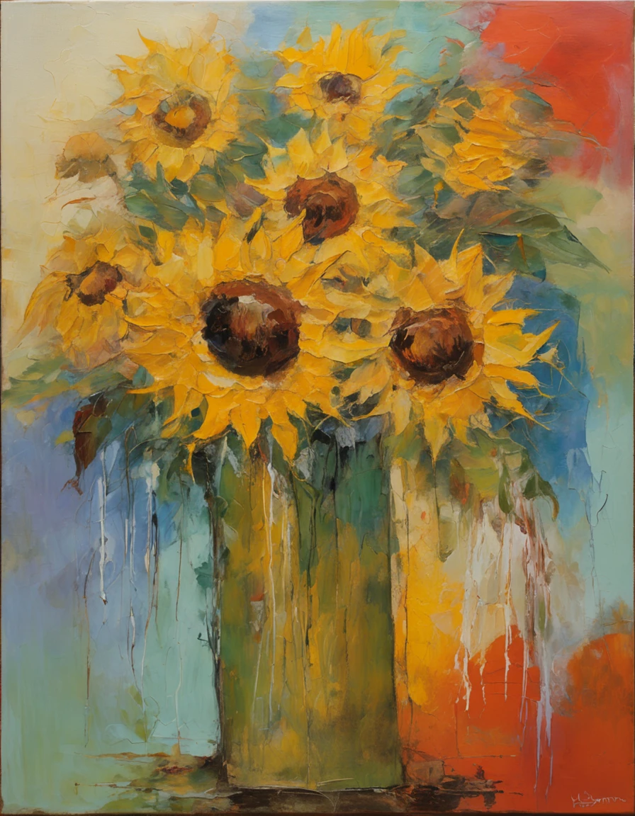 sunflower, van gogh