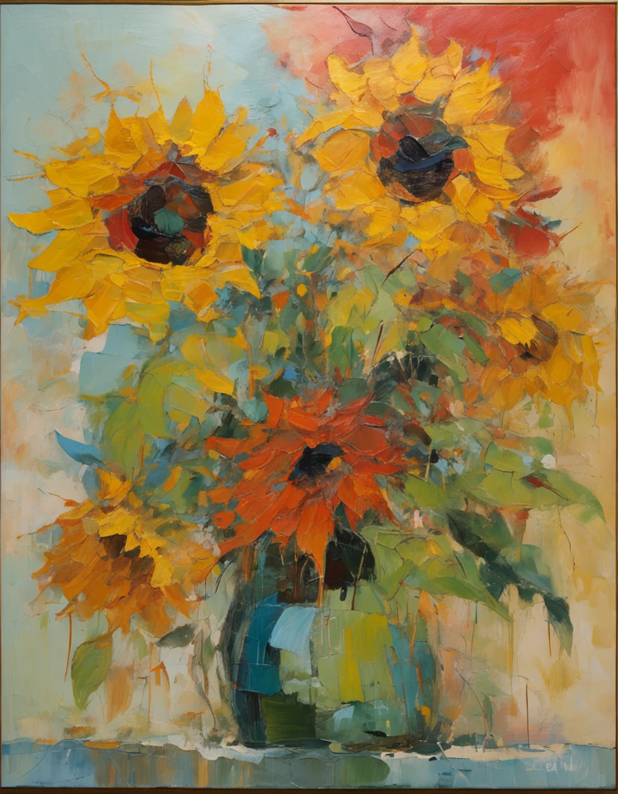 sunflower, van gogh