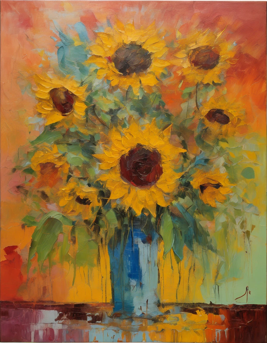 sunflower, van gogh