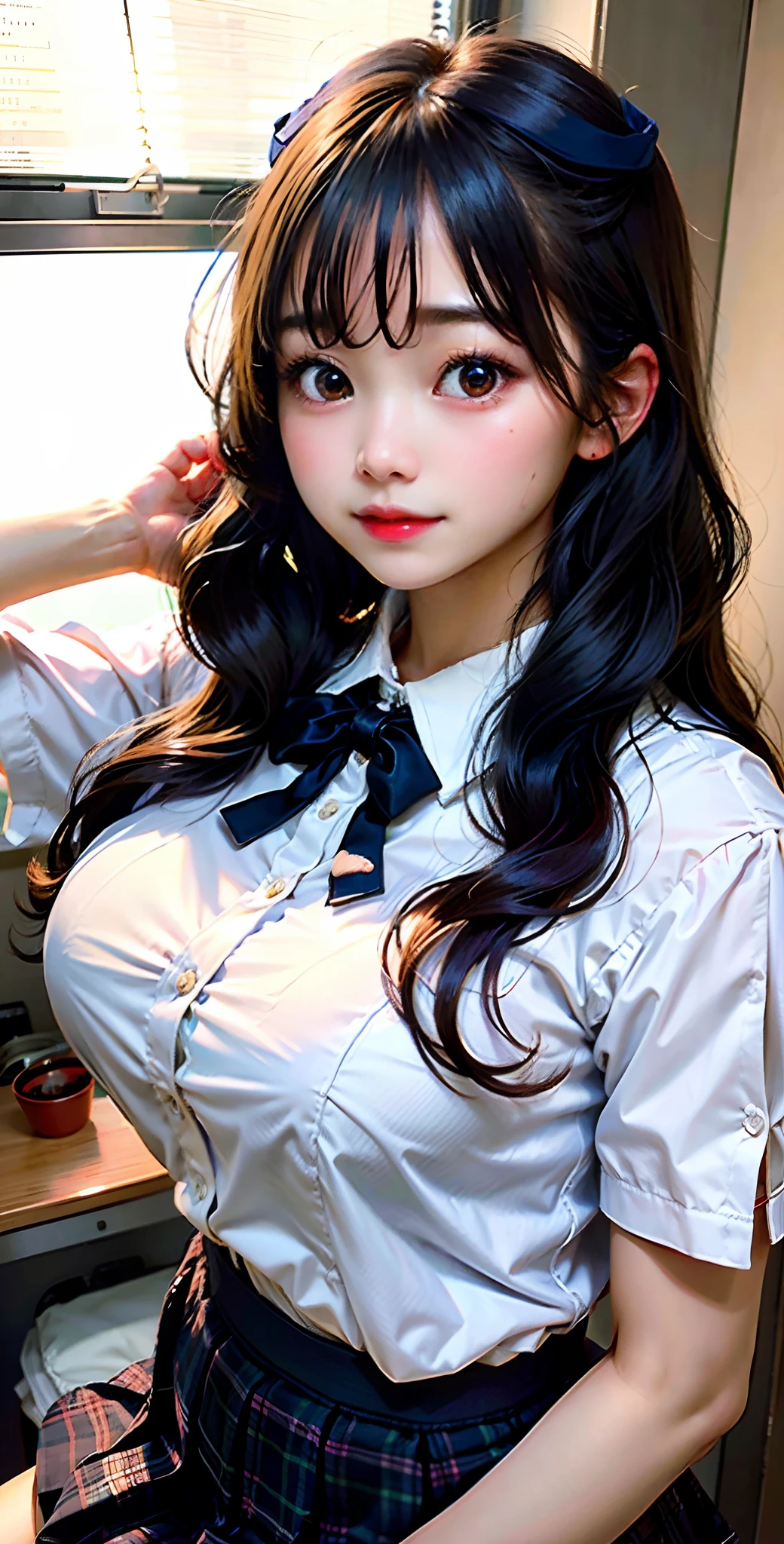 one girl, (a beauty girl, delicate girl:1.3), (16 years old:1.3),very long hair,
break, ,white shirt ,neckerchief, skirt,((nsfw,public indecency,open clothes,bare breast,show off nipple,nipple,Small areola)),
break, very fine eyes, (symmetrical eyes:1.3),
break, (school gate, sunset:1.3), perfectly trimmed fingers,
break, small breasts, brown eyes, parted bangs, brown hair,
break, (eyes and faces with detailed:1.0),
break, (masterpiece, best quality, ultra detailed, detailed face, 8k)