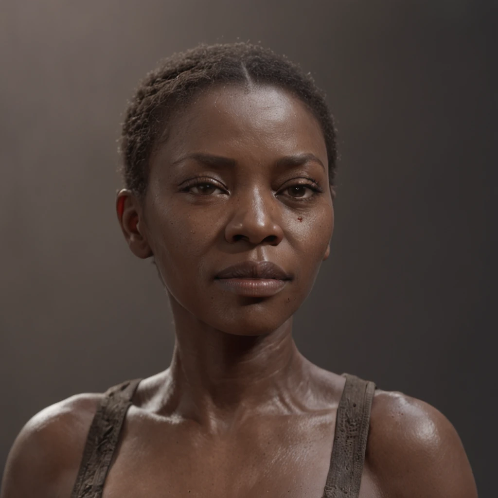 (best quality,ultra-detailed,realistic:1.37),Lilith, dark skin, timeless natural beauty, carved out of a piece of hardwood. 
