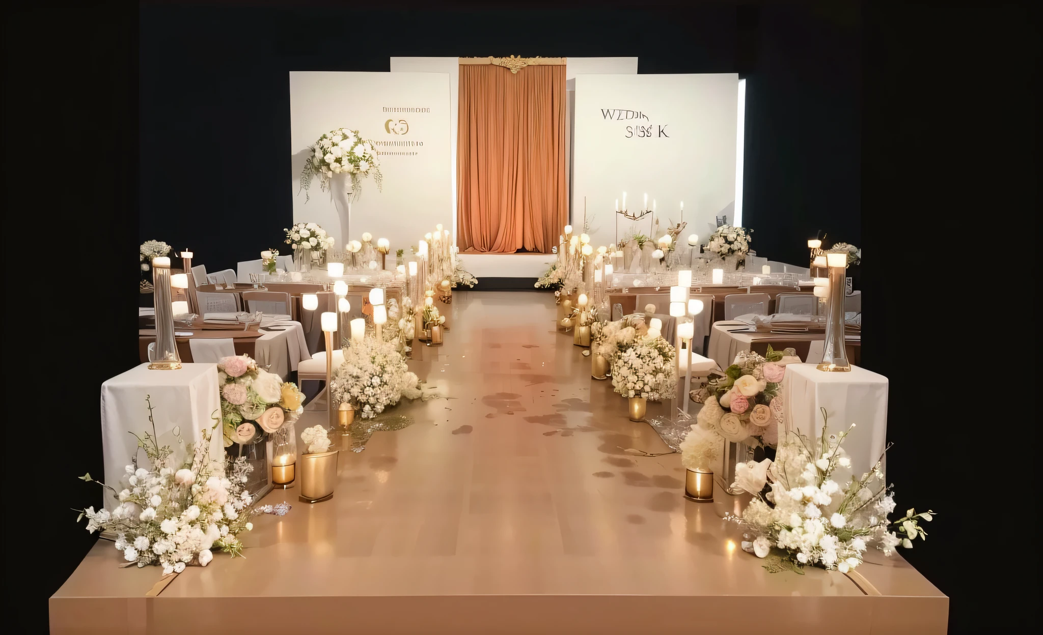 8K level quality,Ultra-clear,Golden,opulent,lamp lights,Wedding renderings,Interior design,3Drenderingof,hyper HD,Lots of small flowers,carpets,stage light,exquisite lighting and shadows,Detail portrayal,ultraclear,depth of fields, paying homage,Interior design, Ultra photo realsisim, RAW photogr, Sharp focus, Lots of colorful flowers,Wedding banquet hall,Wedding design,tmasterpiece, 8K, tmasterpiece,Ultra photo realsisim,32K,Very detailed CG unity 8K wallpaper,best qualtiy,Background plate,exquisite lighting and shadows,Detail portrayal,