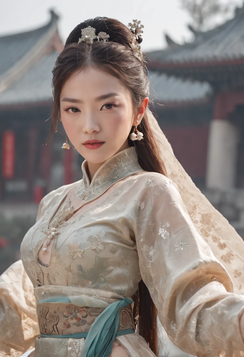 (wide angles,Ultra HD details,Masterpiece, hyper HD, Super detail, High details, Best quality, A high resolution, Award-Awarded, Award-Awarded, 8K,),(Chinese Song dynasty beauties danced in skirts),(anatomy correct,Korean star face,The hands and face are very delicate and clear),(Stand in the middle of a quaint courtyard,Plum tree,Chinese elements,Winter clothing,A lot of plum blossoms are falling:1.2,A lot of snowflakes fell:1.2,),(Chinese premium color scheme,电影灯光)