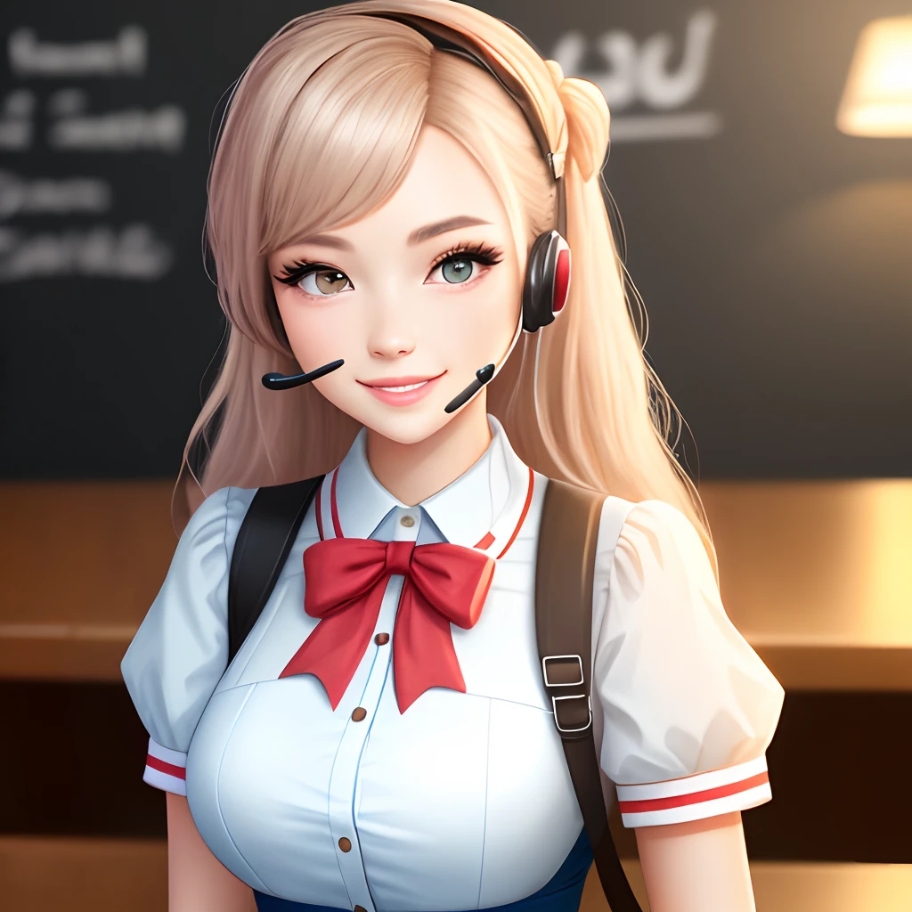 Chivalrous customer service girl