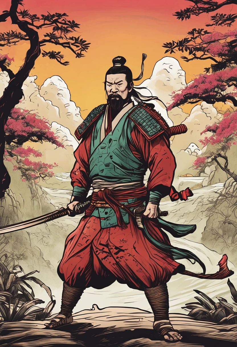 Comics are funny,Exaggerated expressions,Ancient Chinese warriors vs. Japanese ninjas