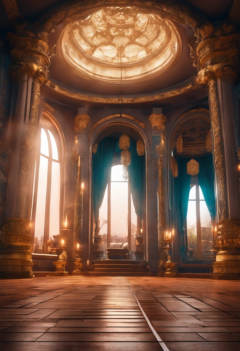 hall lit by candles , place of meditation with golden objects (obra-prima) (8k high resolution) (melhor qualidade) (Ultra Definition) (Ultra realista)(Foto RAW) (Foto realista) (bright illumination)