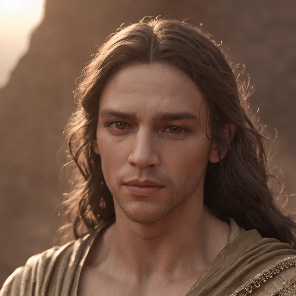(Professional 3D rendering:1.3) de (Realistic:1.3) foto de arte mais bonita do mundo，soft features, brilliant male heroes, ((Jesus in the hills of Judea with dust, telling parables to his people, in dynamic pose, fantastic location, majestoso ambiente desordenado)), corpos inteiros 8k unidade render, action shot, poros da pele, very dark lighting, sombreamento pesado, circunstanciado, rostos detalhados, (Vibrando, fotografia realista, Realistic, Dramatic, Escuro, foco nítido, 8k), (Roupas de couro velhas danificadas pelo mau tempo:1.4), ((((Use peles)))), (intrincado:1.4), decadente, (altamente detalhado:1.4), Pintura digital, rendering by octane, art stations, conceito-arte, liso, foco nítido, illustration, germe da arte, (Loish:0.23), Wlop Ilya Kuvshinov, e greg rutkowski e alphonse mucha gracias, (global ilumination, studiolight, light volumetric), chuva forte, floating particles, patife, fantasia, Nosso, Corpo inteiroesbiano, ((Fundo escuro e antigo da cidade:1.3)),CGSesociedade,art stations