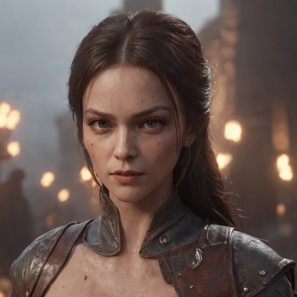 (Professional 3D Rendering:1.3) in the (Realistic:1.3) The most beautiful artwork photos in the world,Features soft and shiny female heroes, ((Epic Hero Fantasy Muscle ManRough Wet Hero Angry Long Hair Short Beard and Ferocious Expression in Dynamic Pose, fantastic location, majestic cluttered environment)), Full body 8K unity rendering, action SHOT, skin pore, Very dark lighting, Heavy shading, Detailed, Detailed face, (Vibrant, photos realistic, Realistic, Dramatic, Dark, Sharp Focus, 8K), (Old leather garments damaged by weathering:1.4), ((((Wear fur)))), (Convoluted:1.4), Decadent, (Highly detailed:1.4), Digital Painting, rendering by octane, art stations, concept-art, Smooth, Sharp Focus, Illustration, Art Germ, (Roisch:0.23), Vlop Ilya Kuvshinov, Gregg Rutkowski and Alphonse Mucha Gracias, (Global Illumination, studio lights, volumettic light), Heavy rain, particles floating, lotr, Fantasy, elf, full body Esbian, ((Dark ancient city background:1.3)),CG Sessa,art stations