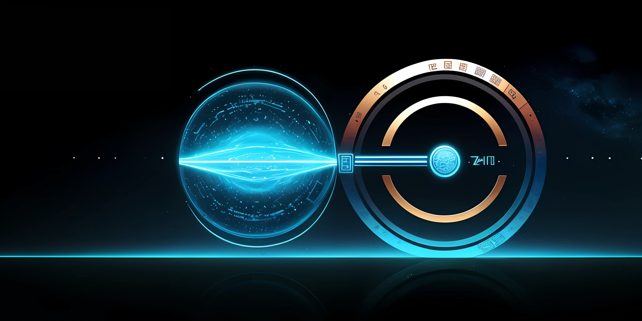 A creative and unique text LOGO design,Combines the mystery of pre-Qin civilization with the futurism of science fiction,The scale is 7:3,The theme is"Zhiqi"。