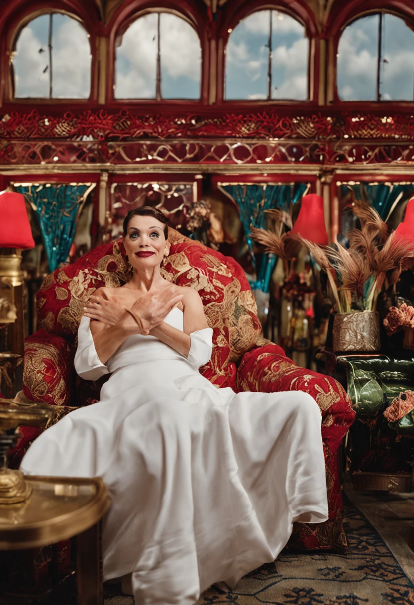 Middle-aged men disguised as beautiful women to enjoy