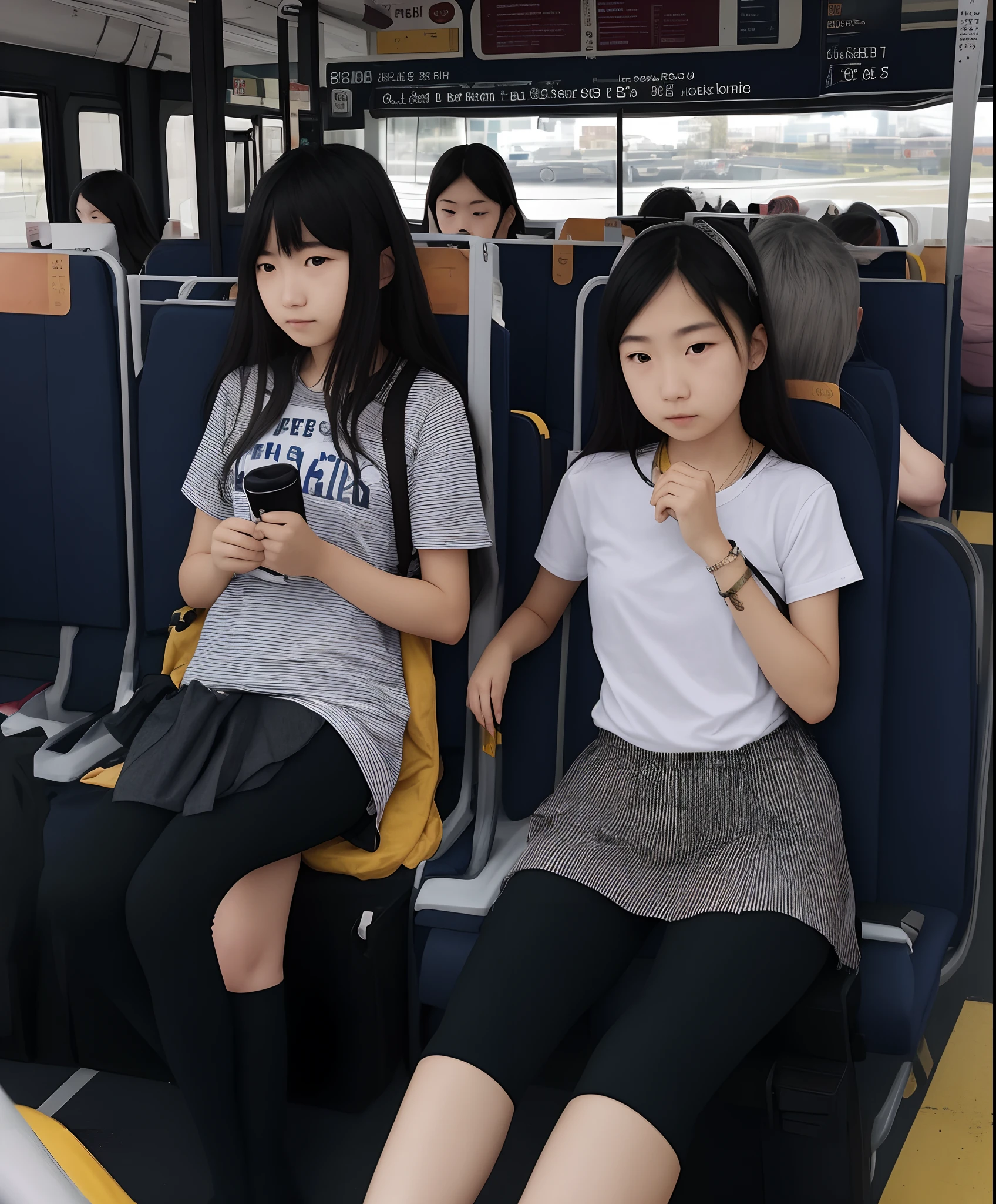 Loli, a 16-year-old white-silked girl, was given up her seat on the bus