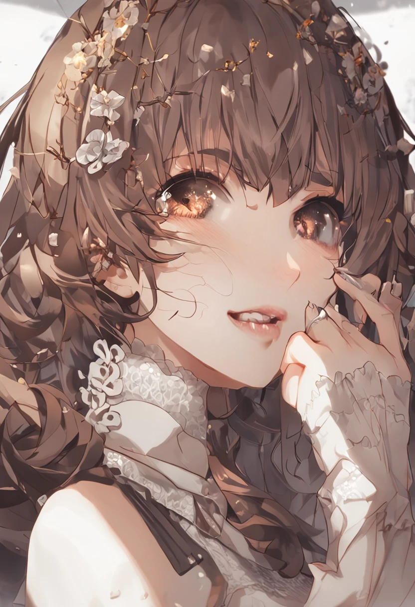 ((Night, Real Light, Top Quality, 8k, Masterpiece: 1.3)), Normal Body Shape: 1.4, (Brown Hair, Colossal: 1.8), Sexy Underwear, Lying on Bed, Open Legs, Ultra Detailed Face, Detailed Eyes, Double Eyelids