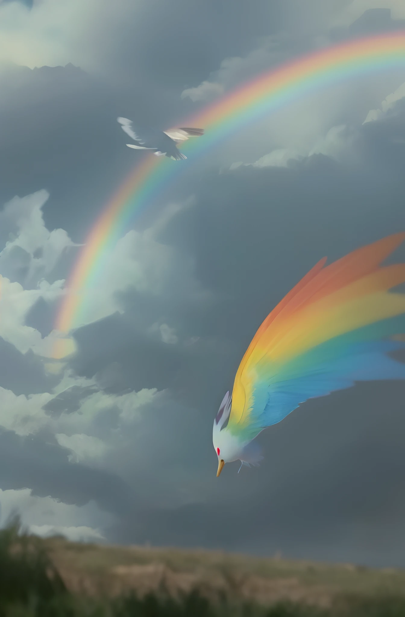 (Pokémon: 1.5)"Rainbow Pidgey. seem, He has the ability to create and control small, Localized weather events. It can cause short-term storms, create strong winds and even create miniature clouds."