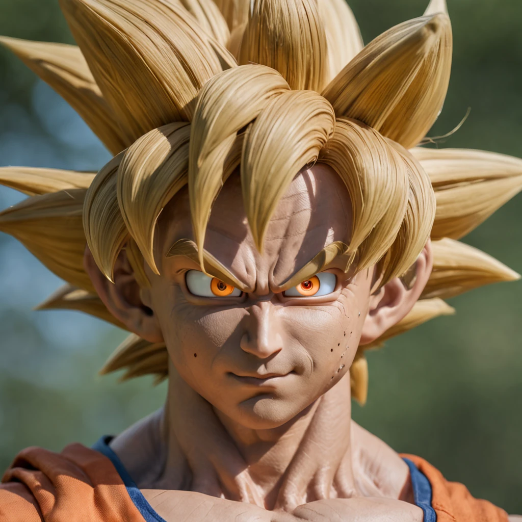 Full body image "(Highest quality, 8k, ultra-detailed, Realistic:1.2), Portraiture,, Muscular, Calm, Fearless smile, detailed, Blonde, strict, Intimidating, Powerful, Show off his strength", Brainwashed and possessed by Majin Buu,Controlled by an evil heart,Demon body and wings,(((Huge penis))),Very large muscles,Full body images,The lower half of the body is hairy like an animal.,nsfw,Drooling from a wide open mouth,sex,2boy~4boy,Blood vessels throughout the body,Cloud Strife and Son Goku two-shot,2 people