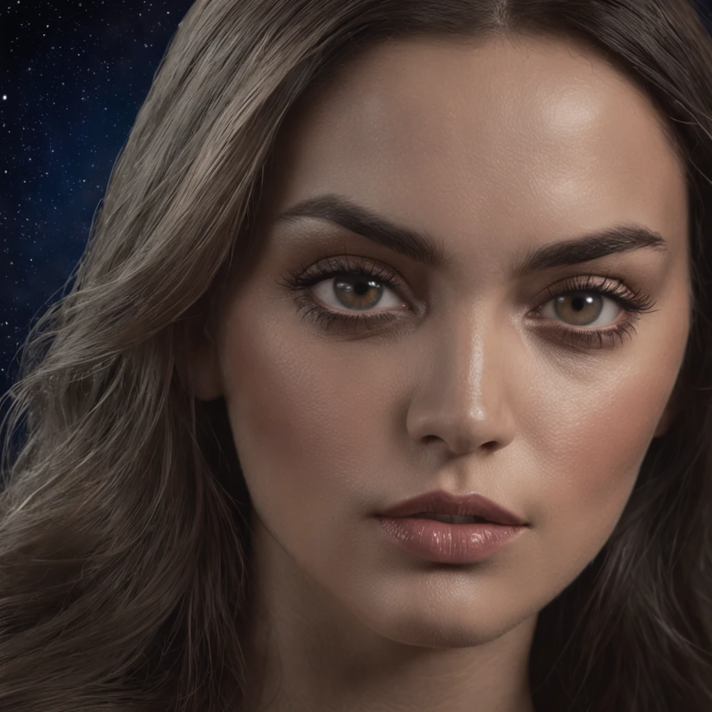 Sofía Vergara ultra detailed artistic photography, Aura da Meia-Noite, night sky, rosto lindo detalhado, sonhador, brilhante, retroiluminado, Glamour, Mica, Sombras, oil on the canvas, Pinceladas, liso, Ultra High Definition, 8k, Motor Unreal 5, Ultra sharp focus, Arte de Alberto Seveso, Artgerm, Loish, Sf, obra-prima de arte intrincada, agourento, cartaz de filme de pintura fosca, proportion Aurea, trending in cgsociety, intrincado, epics, trending on ArtStation, por Artgerm, h. r. Giger e Beksinski, altamente detalhado, vibrante, production cinematic character render, ultra high quality model
