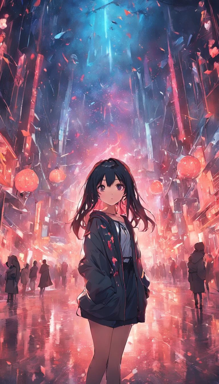 Best quality, Works of masters, A high resolution, 1girll, Super beautiful face, super beautiful eye, Super beautiful hair，Trendy outfits，Sexy and charming，Color explosion，Black color hair，Large hairpins，full bodyesbian，Squatted,鎖骨，posing on a，MagazineCover