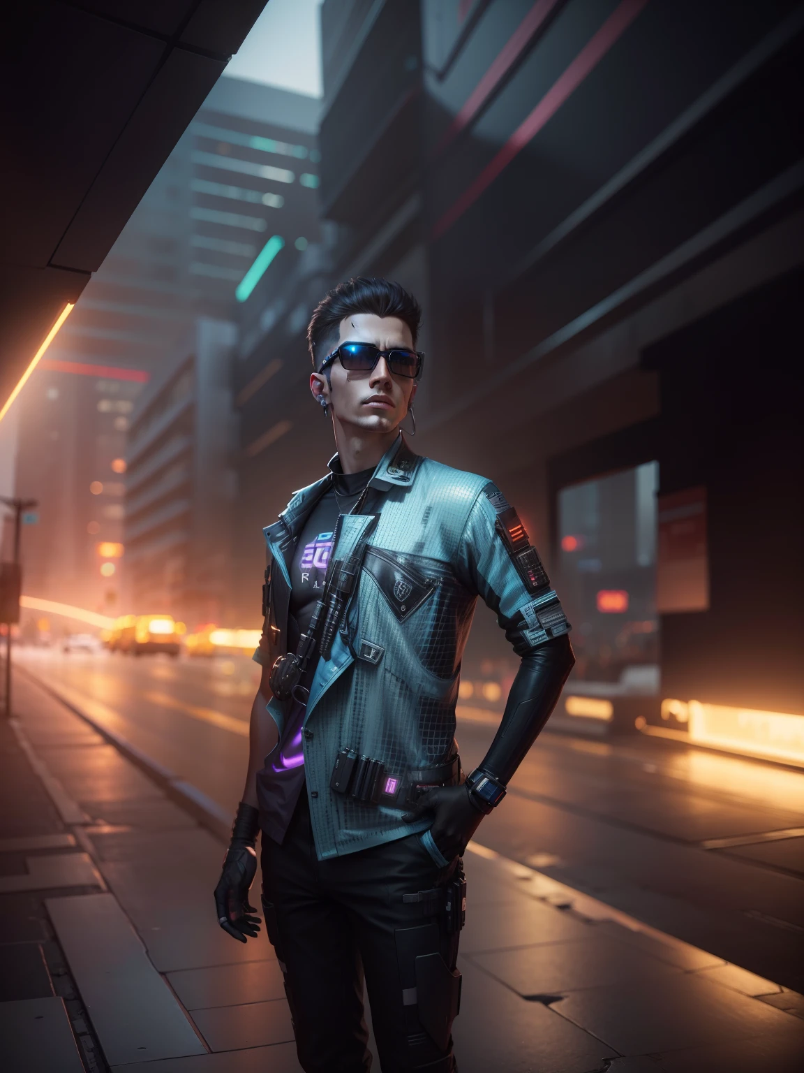 change background cyberpunk handsome boy realistic face,8k ultra realistic skin
