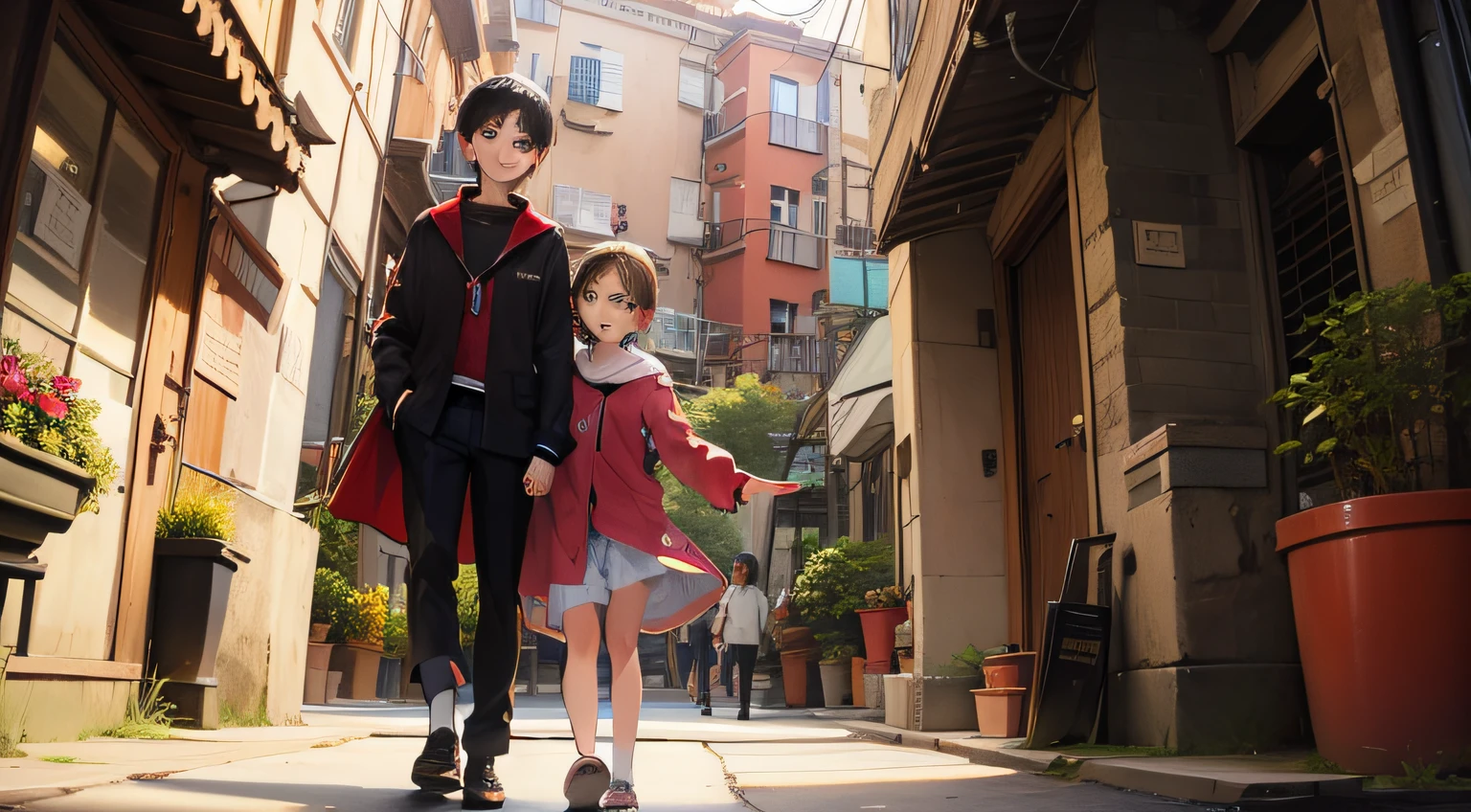 Grown-up Taro embarking on a new chapter in life, filled with gratitude and hope.,12 year old boy