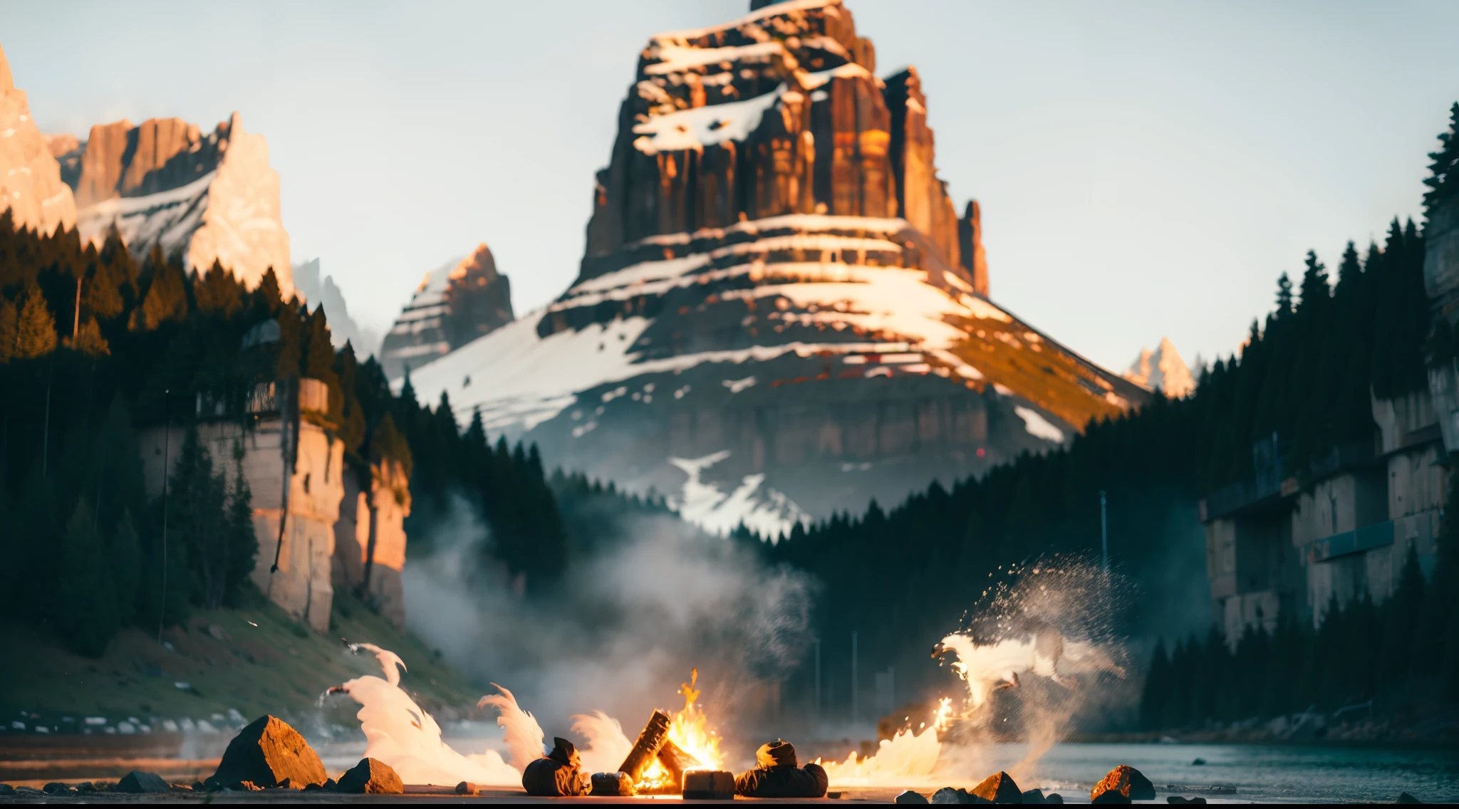 In this super grand scene,The wide-angle lens captures a striking picture。Two figures stand at opposite ends of the picture,The background is the collapse of heaven and earth,The lying corpses of the Heavenly Immortal Buddhas were as large as mountains, stretching across the void boundlessly,The golden sea of blood stretched to the sky,The Avenue of the Three Realms was broken,And in the boundless chaotic darkness。Above all,The figure of the weaver girl is graceful,Stand at this dark end,Like a blazing flame in the night,Like the goddess of darkness in a fairyland,Her presence exudes a majestic and majestic evil aura。She holds the Pauline lamp in her left hand,This is an artifact that symbolizes life and guardianship,The gentle glow of the lamp illuminates the cowherd,The right hand holds the heaven-opening axe,It was an ancient artifact that opened the world,The lines on the blade of the axe reveal ancient authority。There was fanaticism and determination in her eyes,As if a warrior in the dark,Do whatever it takes for some kind of goal,It seems to be an existence with endless wisdom。And across from her,It was the cowherd wearing a black robe,The black and yellow giant bull's head shadow stood behind him。This black scalper is huge,Carrying heavy history and strength。Its horns shone with a grim glow,It symbolizes an unshakable and firm will。His gaze is deep and powerful,As if it can penetrate the darkness,Find the light of hope。His battle robe fluttered in the wind,Reveals his bravery and determination。In front of it all,A thousand-square-foot high Magpie Bridge spans the void,Connecting darkness and light,It is a bridge beyond time and space built by countless hopes and loves incarnated as magpies。The Magpie Bridge emits a starry river,Like the last light between heaven and earth,A glimmer of hope for a world shrouded in destruction and darkness。The cowherd and the blackened seven fairies looked at each other and laughed,The eyes are full of tacit understanding and