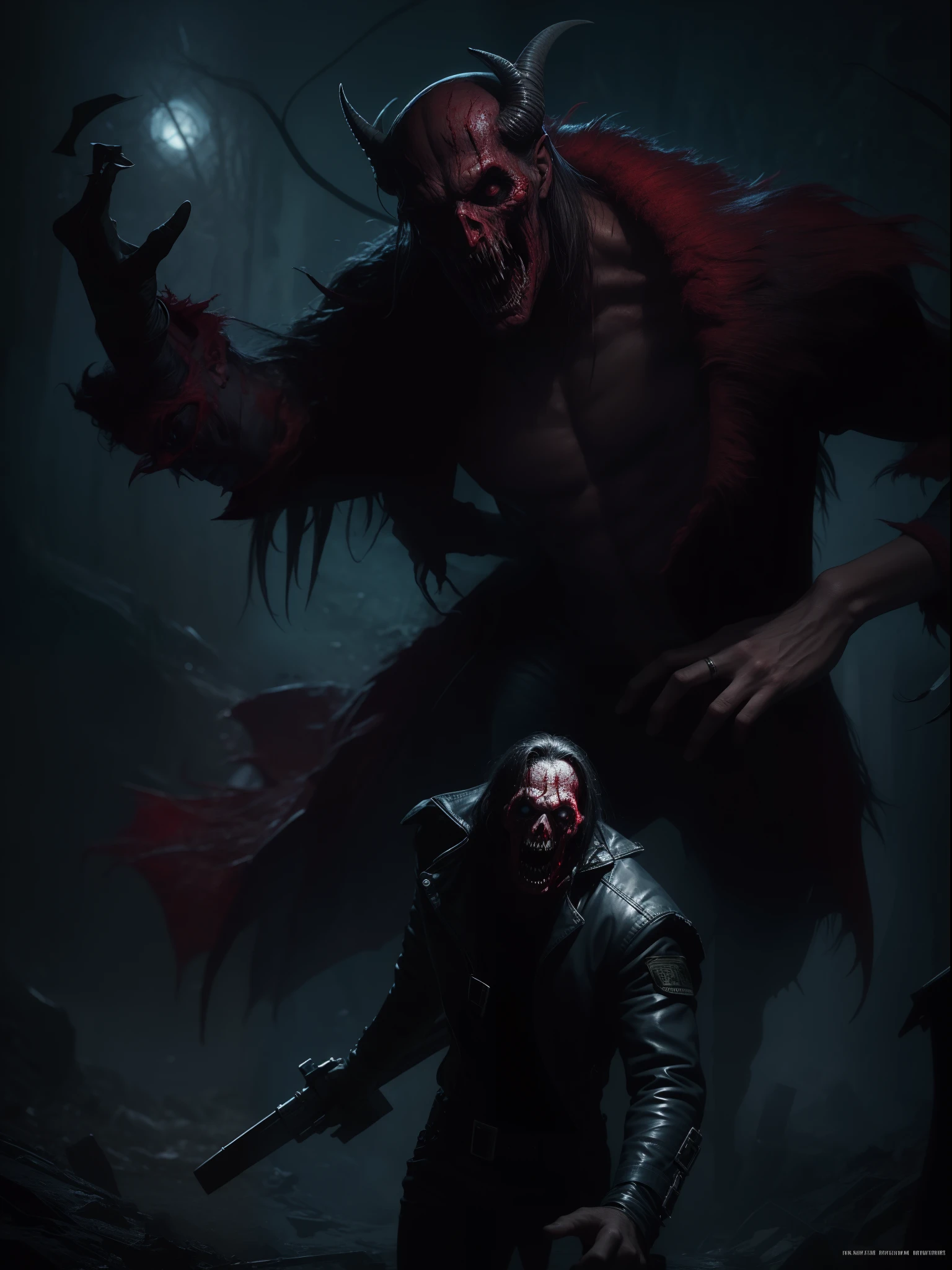 The almighty Devildogs, horror, comics, b movie, dark art, high resolution