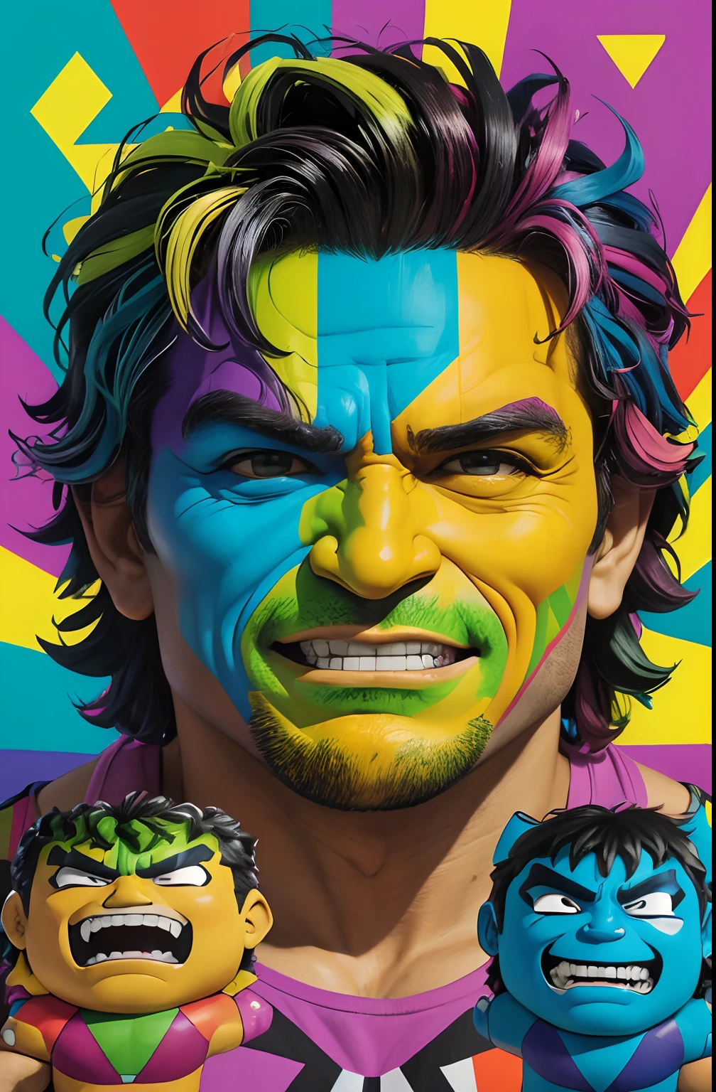 (HULK  MUSCULOSO SMILE Eduardo Kobra ,Romero Brito,The Filling Twins ,multidimensional geometric wall PORTRAIT, arte, Chibi,
Yang08k, lindo, Colouring,
Primary works, qualidade superior, melhor qualidade, Arte Oficial, Beautiful and Aesthetic, 512 k