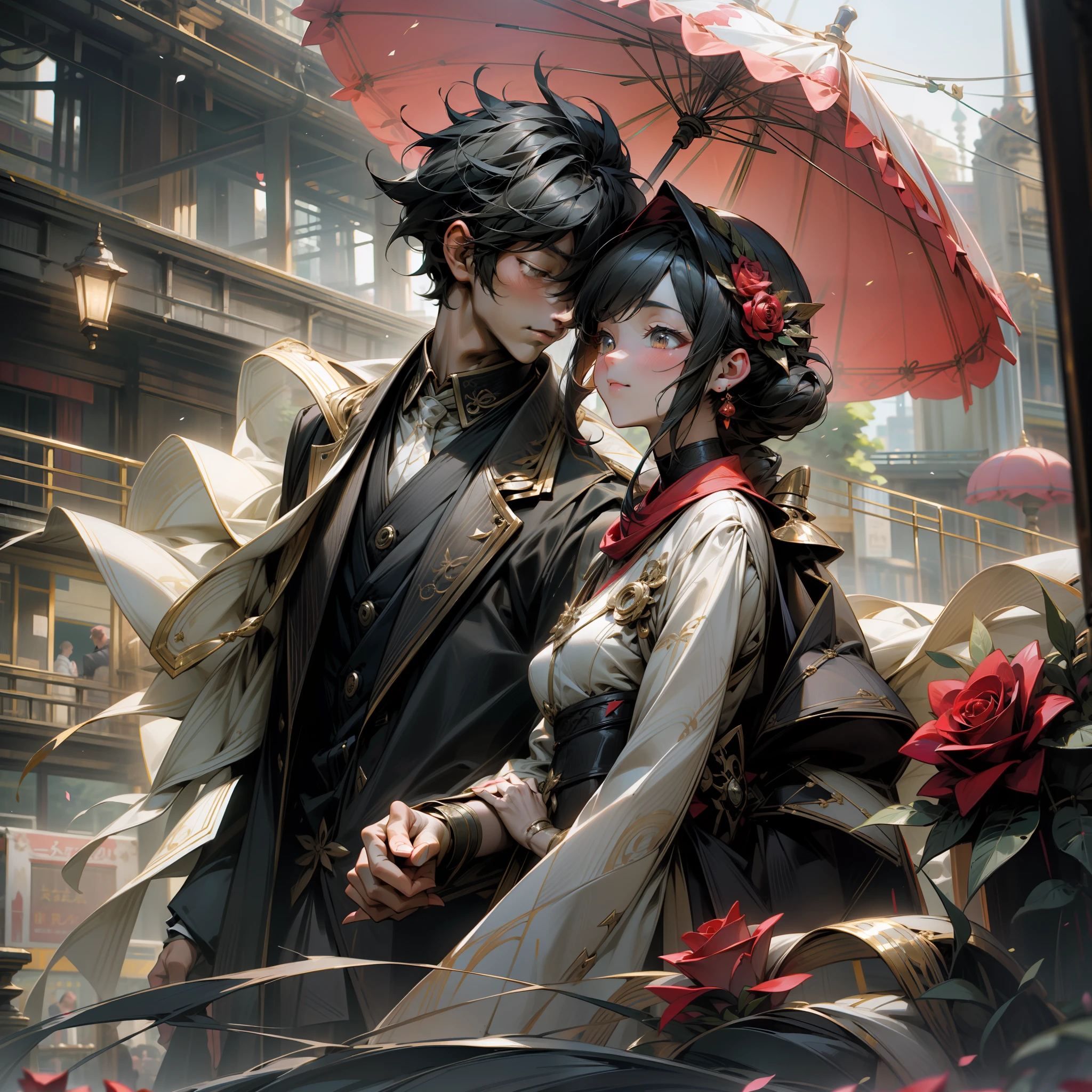 ((best quality)), ((masterpiece)), (detailed), perfect face, hand drawn style, hand painted style, watercolour, sketch, a knight, white background, plain background, Bloodborne inspired, tatty Bloodborne attire, occult aesthetic, occult, tatty red and white clothing detailed and intricate steampunk and detailed gothic ta (with a hood), long coat, (thigh high flared socks), Complex laced boots, Fluttering lace flared long knee length dress with frilly petticoats, long dress, knee length dress, pleated petticoats, loliress, petticoats gothic lolita aetic, small breasts, (flat chest:1.1), (((( Highly detailed face))), small thin nose, Small thin lips mouth, (((Very sharp focused eyes))), very long eyelashes, ((dark hair)), ((ponytail, thick ponytail, heavy ponytail)), white background, Very dramatic and cinematic lighting, tatty damaged old red and white clothing, full body, whole body, body, cosmic horror, grim dark, (Gothic Horror:1.7)